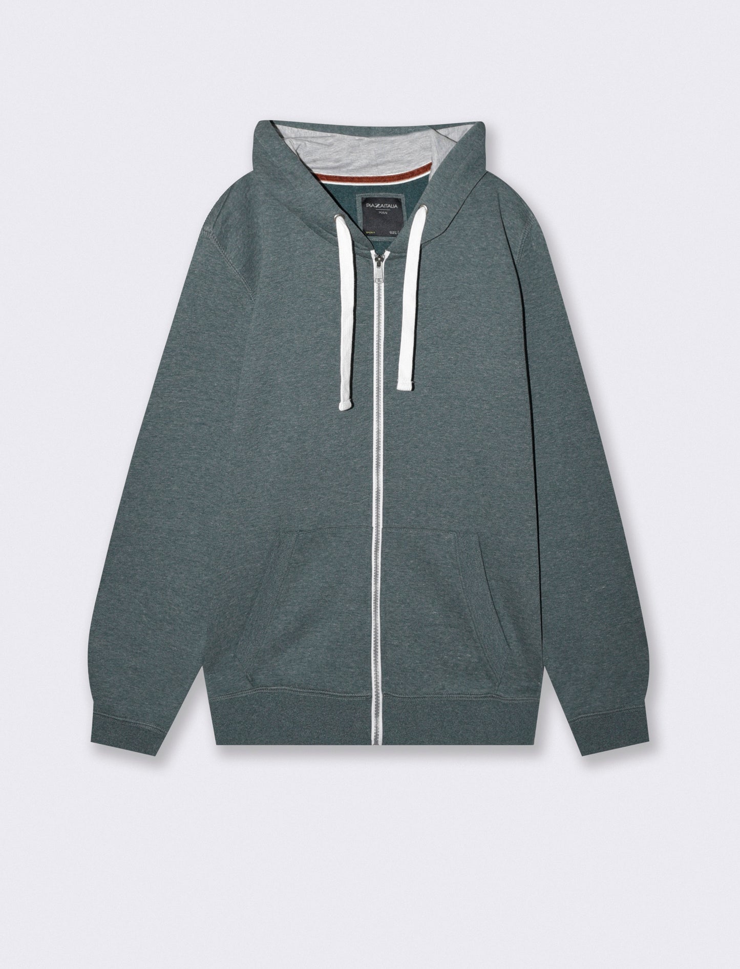 Melange zip-up hoodie - Green