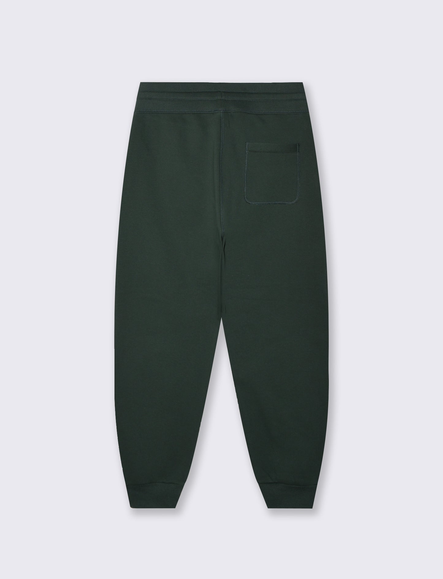 Pantaloni Baggy Fit in Felpa Misto Cotone - Verde scuro