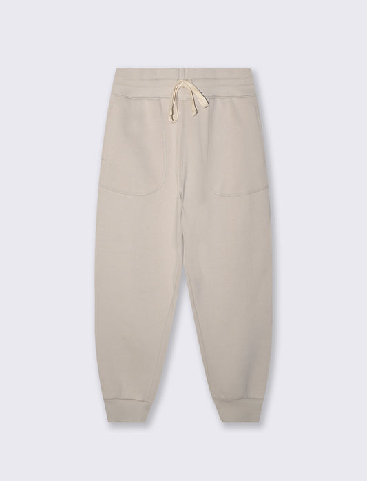Pantaloni Baggy Fit in Felpa Misto Cotone - Grigio ghiaccio