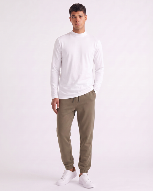 T-shirt lupetto maniche lunghe slim fit - Bianco
