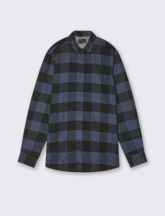 Camicia a quadri in flanella regular fit - Avion