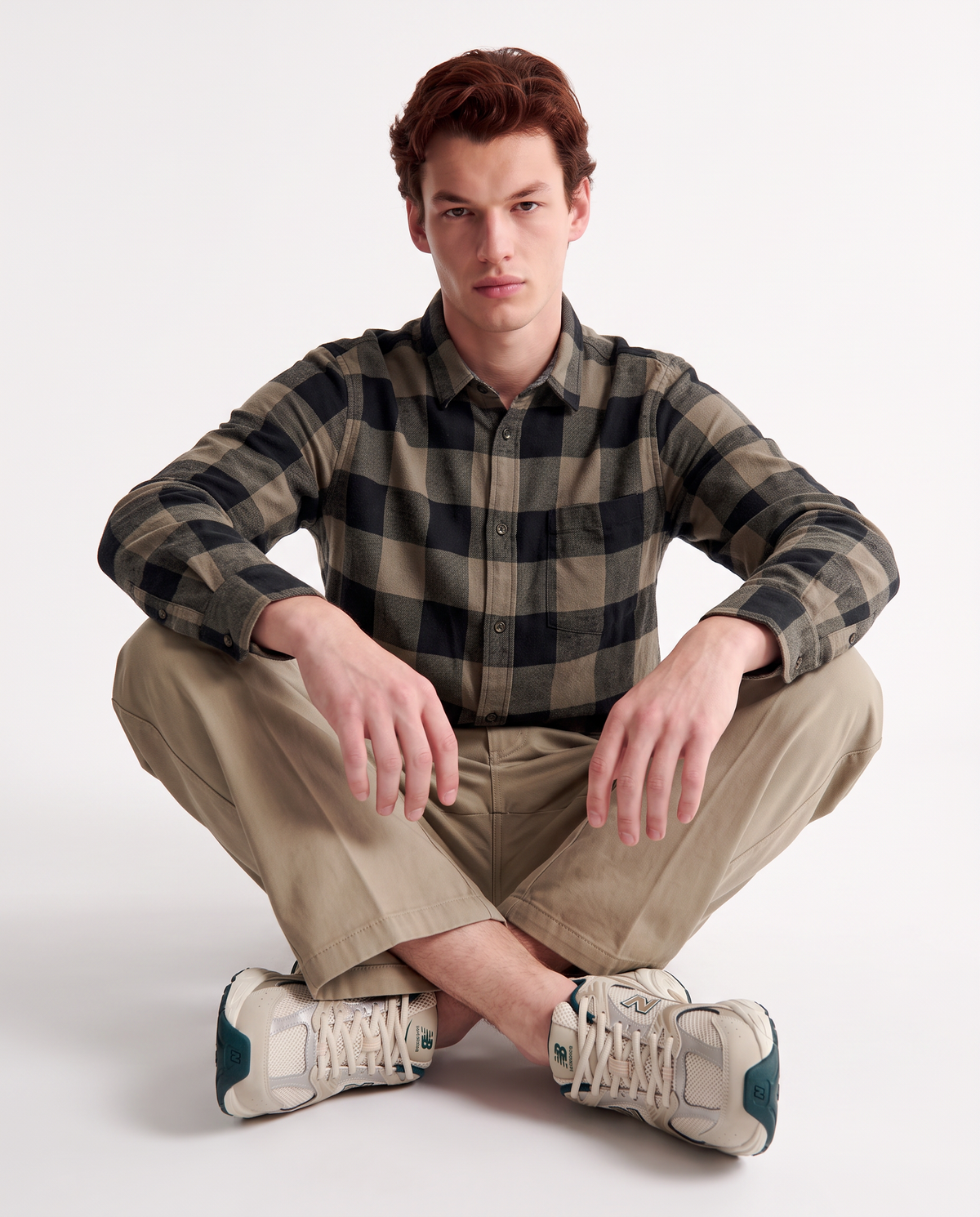 Flannel Check Shirt Regular Fit - Green