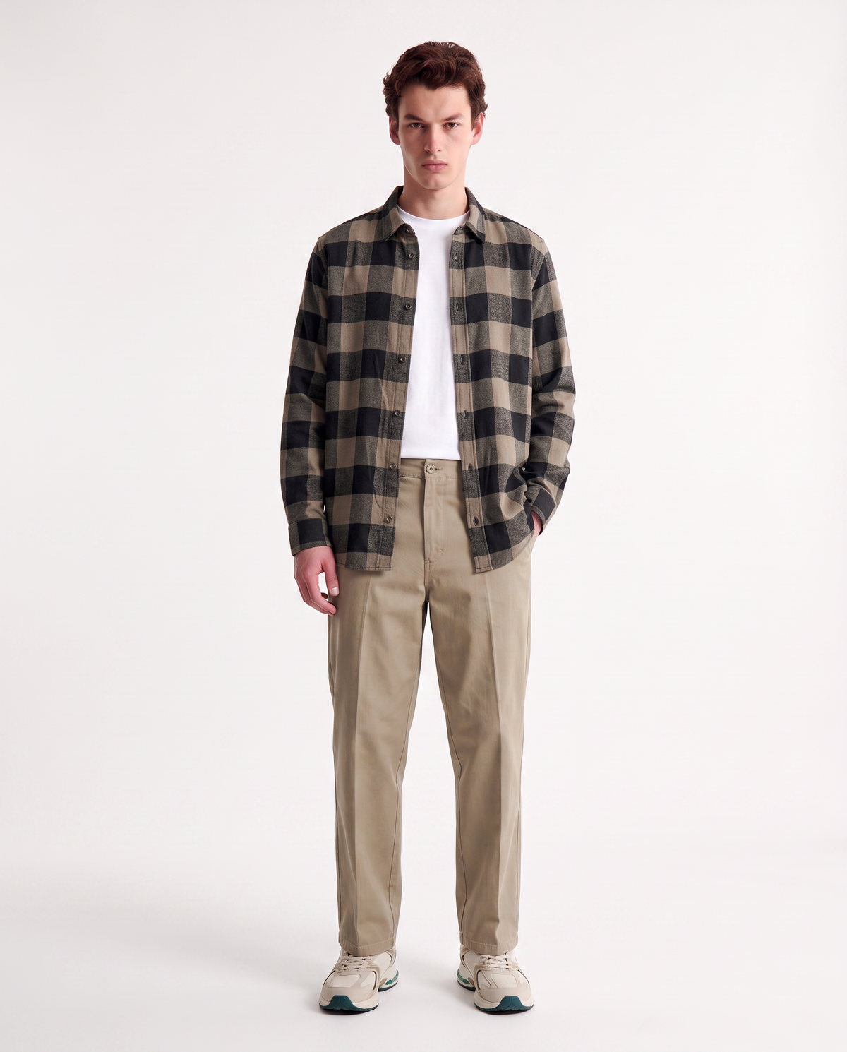 Flannel Check Shirt Regular Fit - Green