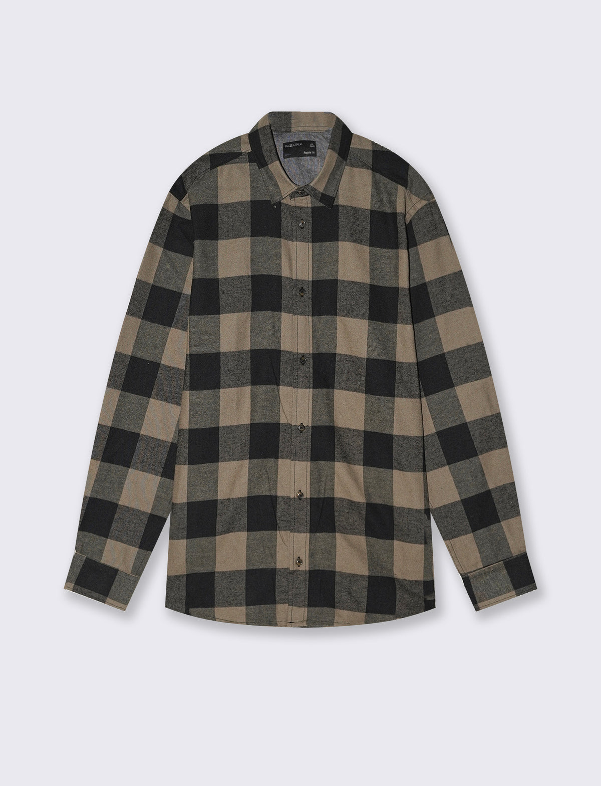 Flannel Check Shirt Regular Fit - Green
