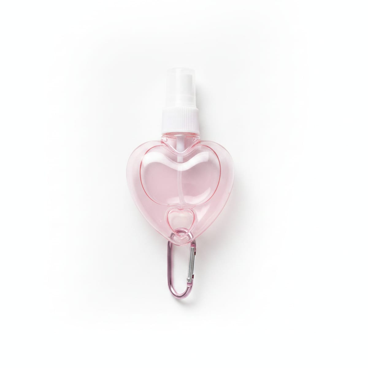 Bottiglina spray PVC a forma di cuore - Rosa