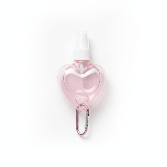 Bottiglina spray PVC a forma di cuore - Rosa