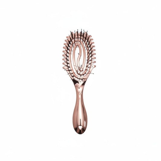 Brush with bristles and side teeth - Pink