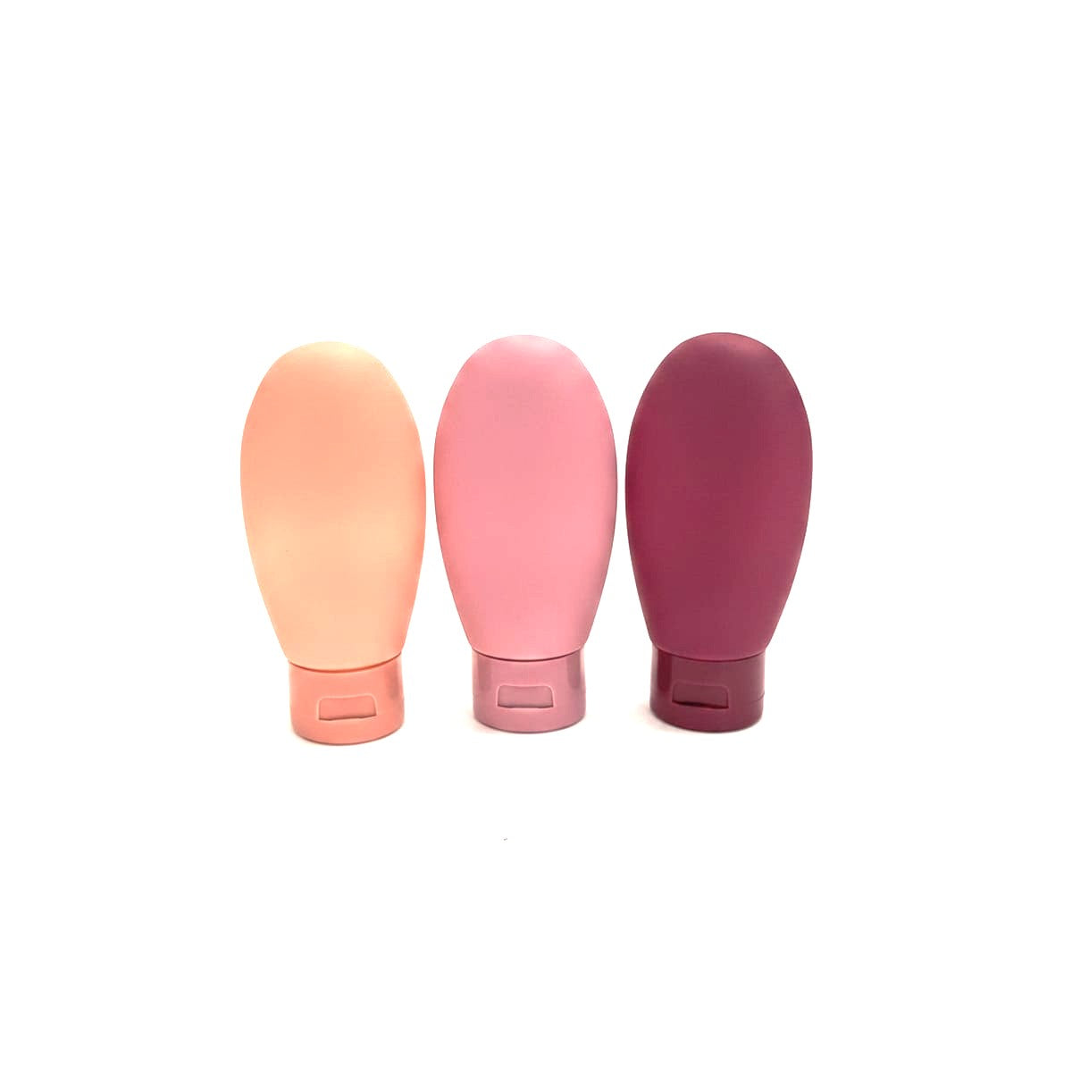 Set of 3 travel soft touch dispensers - Pink