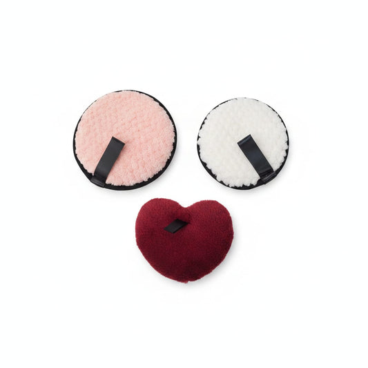 Set of 3 multi-fabric exfoliating sponges - Pink