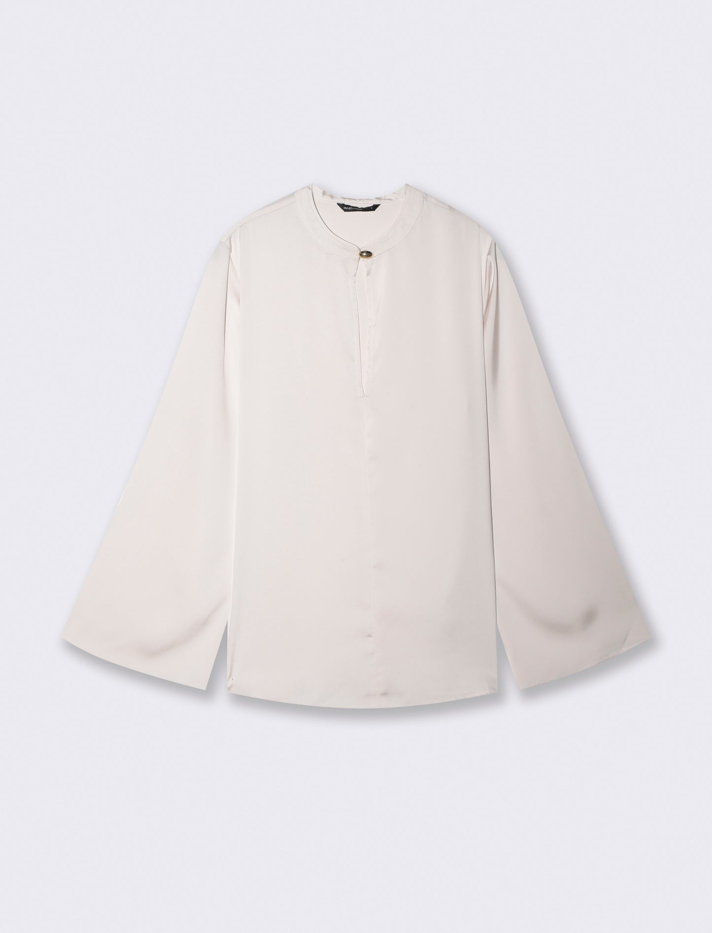 Casacca collo coreano con scollo a goccia - Avorio