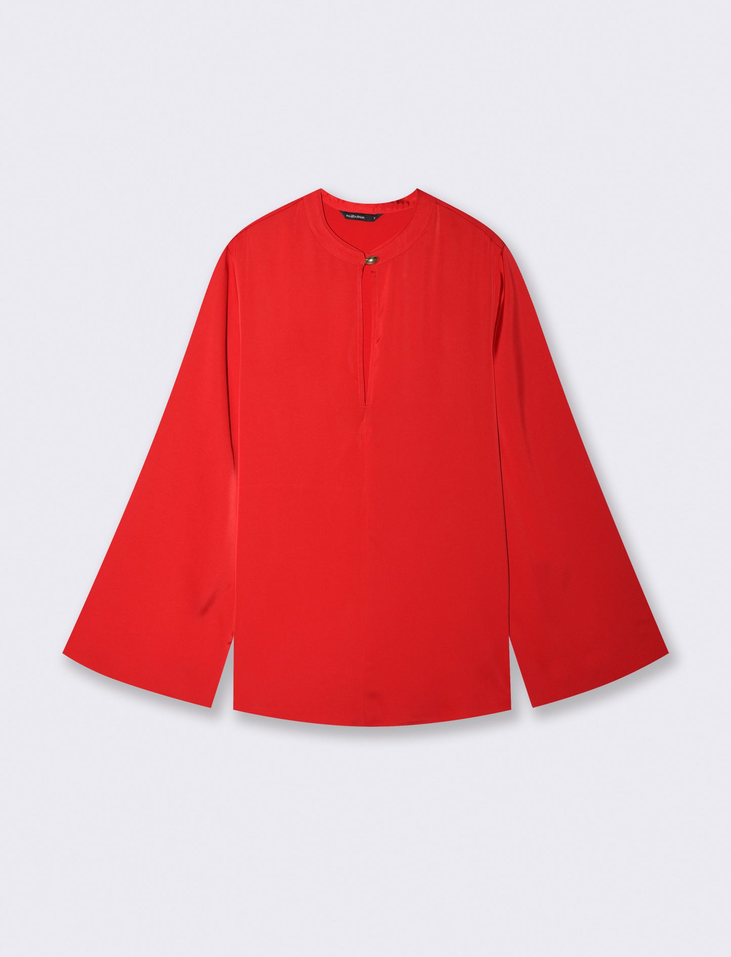 Casacca collo coreano con scollo a goccia - Rosso