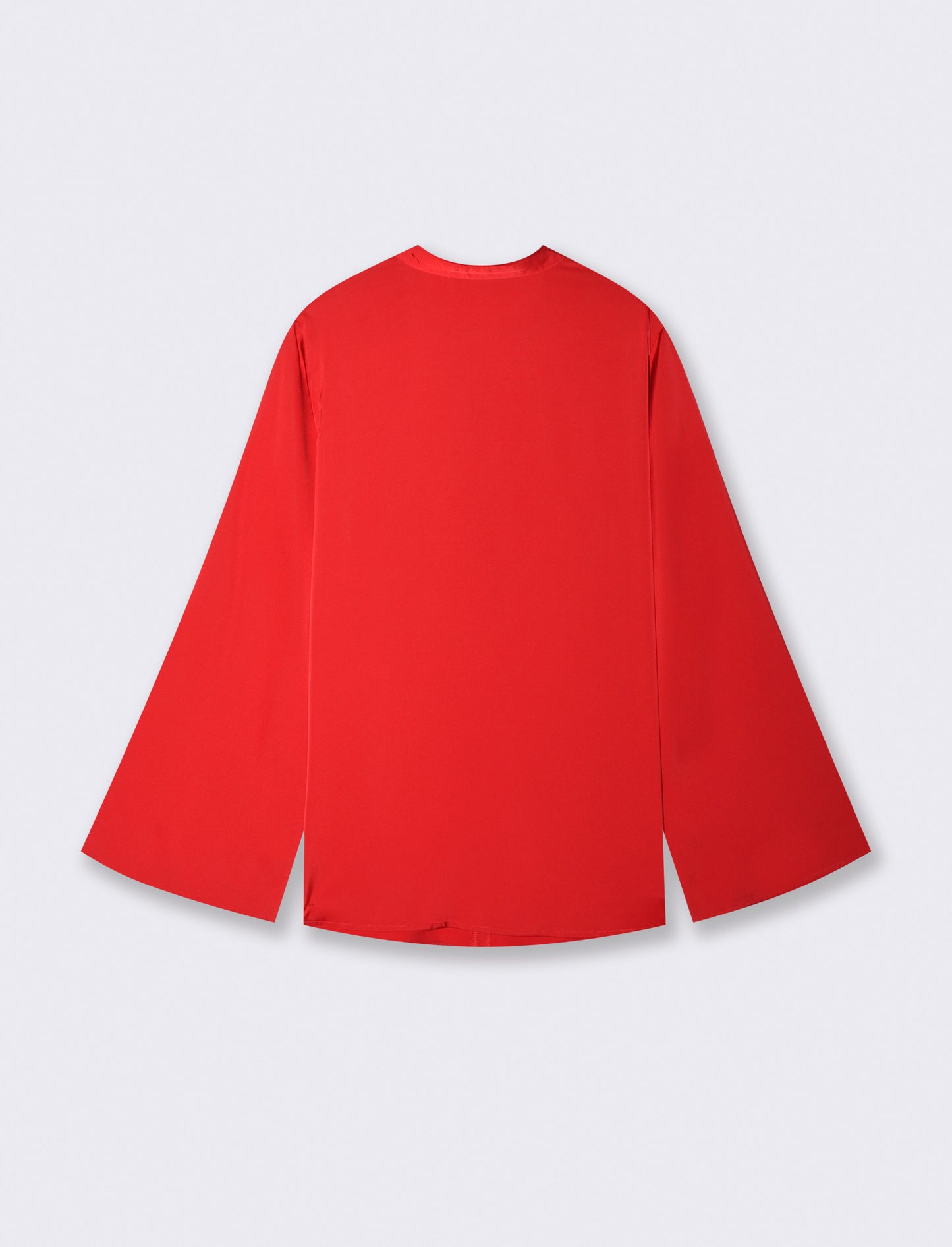 Casacca collo coreano con scollo a goccia - Rosso