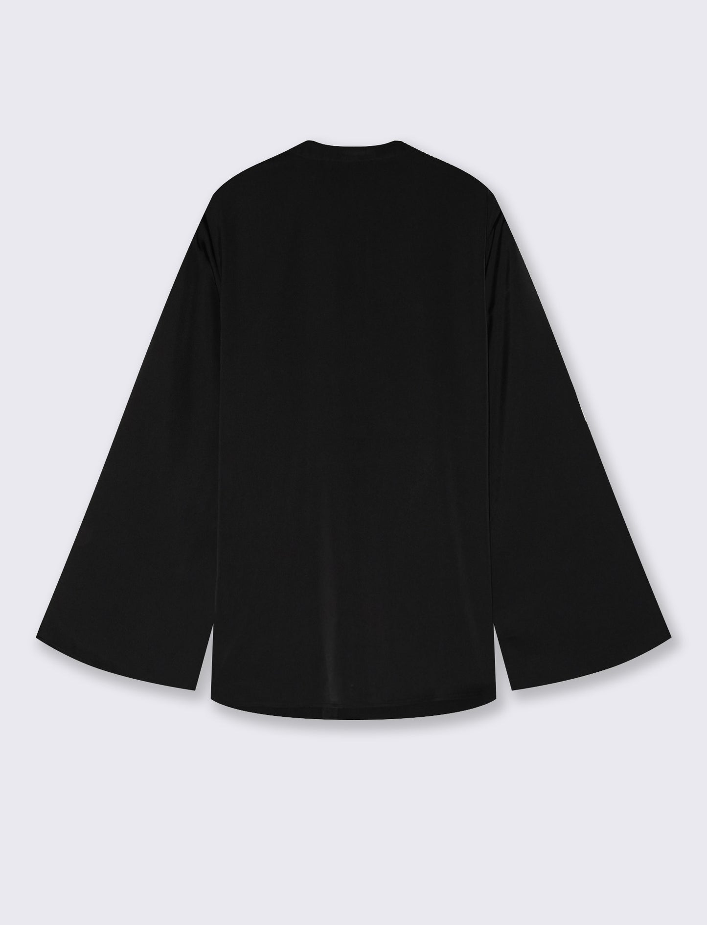 Casacca collo coreano e scollo a goccia - Nero