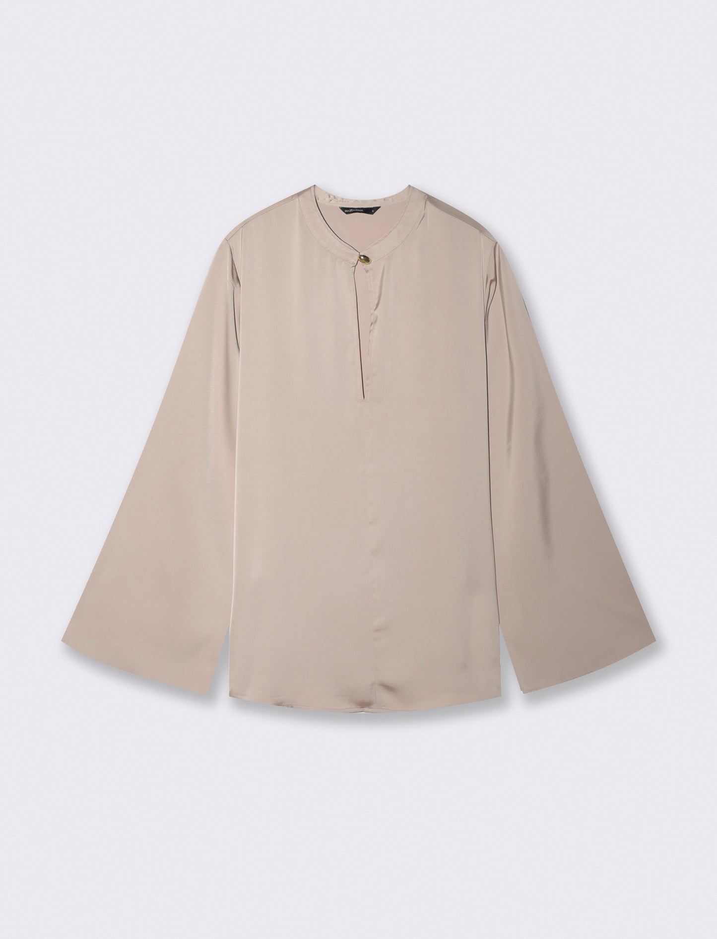 Casacca collo coreano con scollo a goccia - Beige