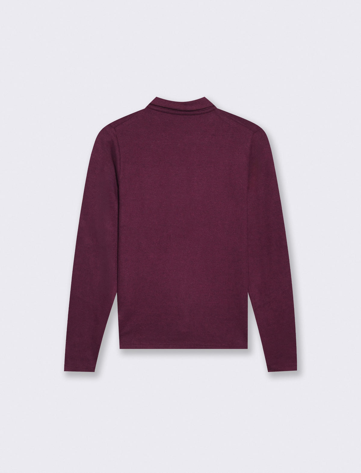 Long sleeve polo t-shirt with collar - Red