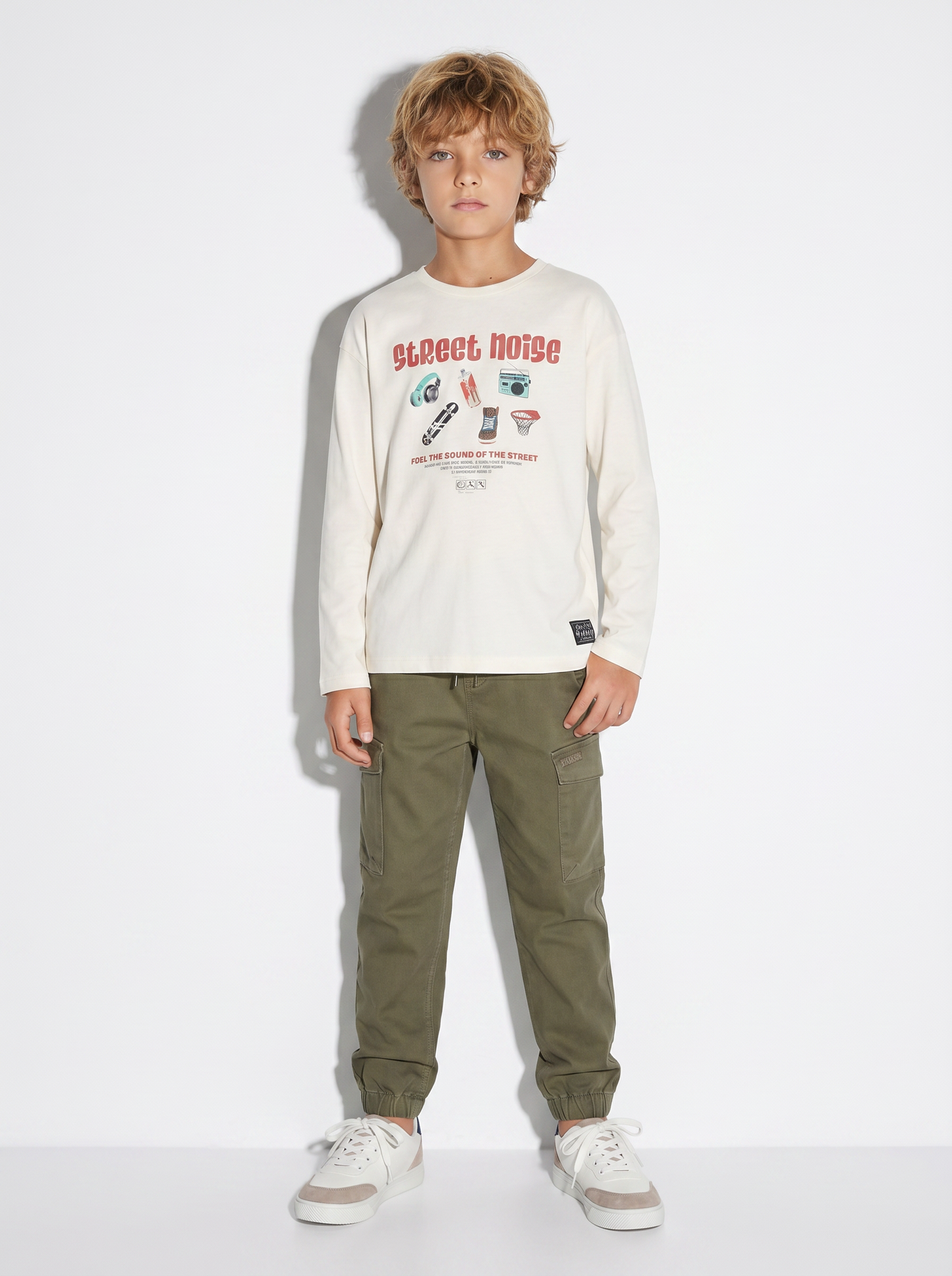 Jogging e pantaloni cargo in maglia - Verde militare