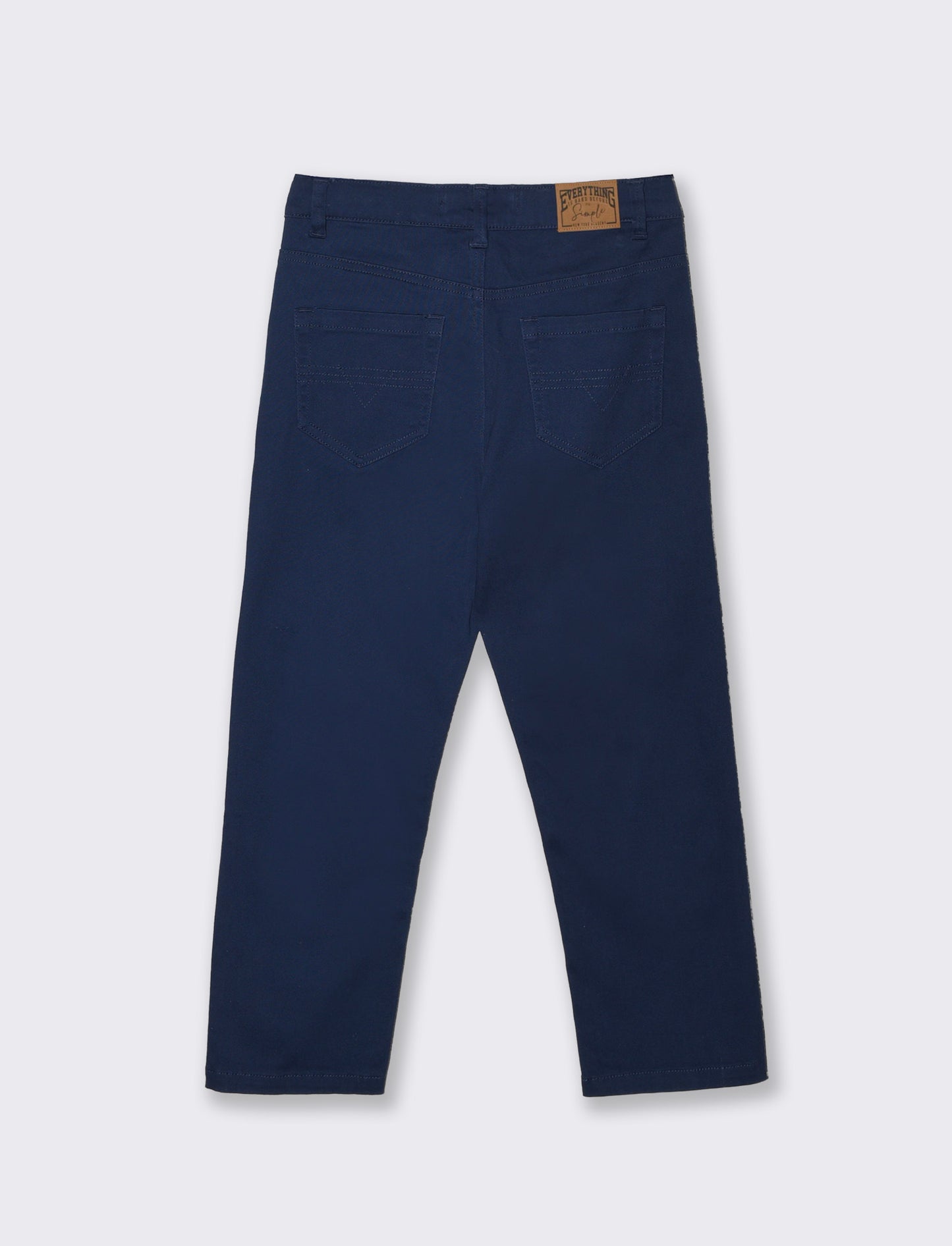 Five-pocket cotton blend trousers - Blue