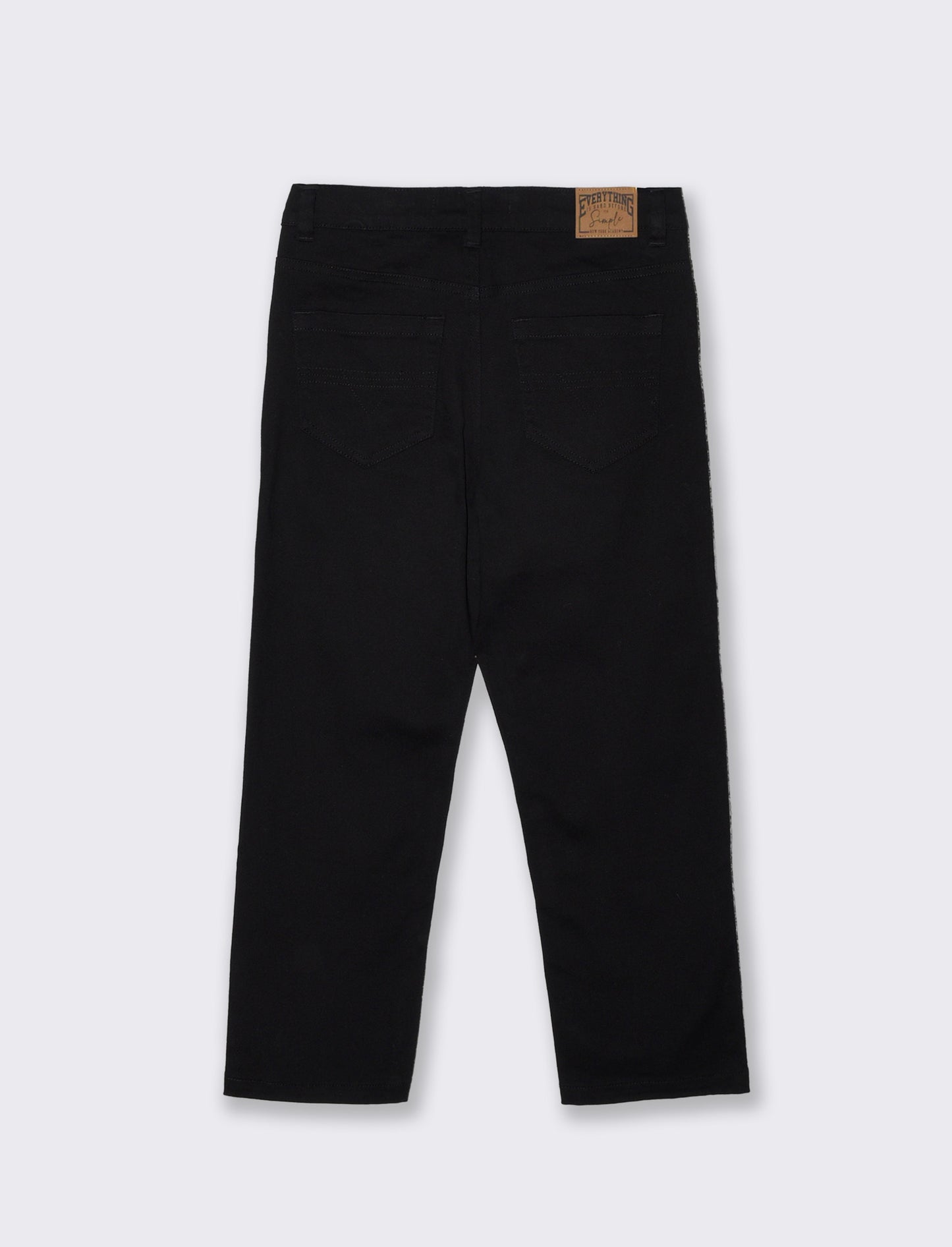 Five-pocket cotton blend trousers - Black
