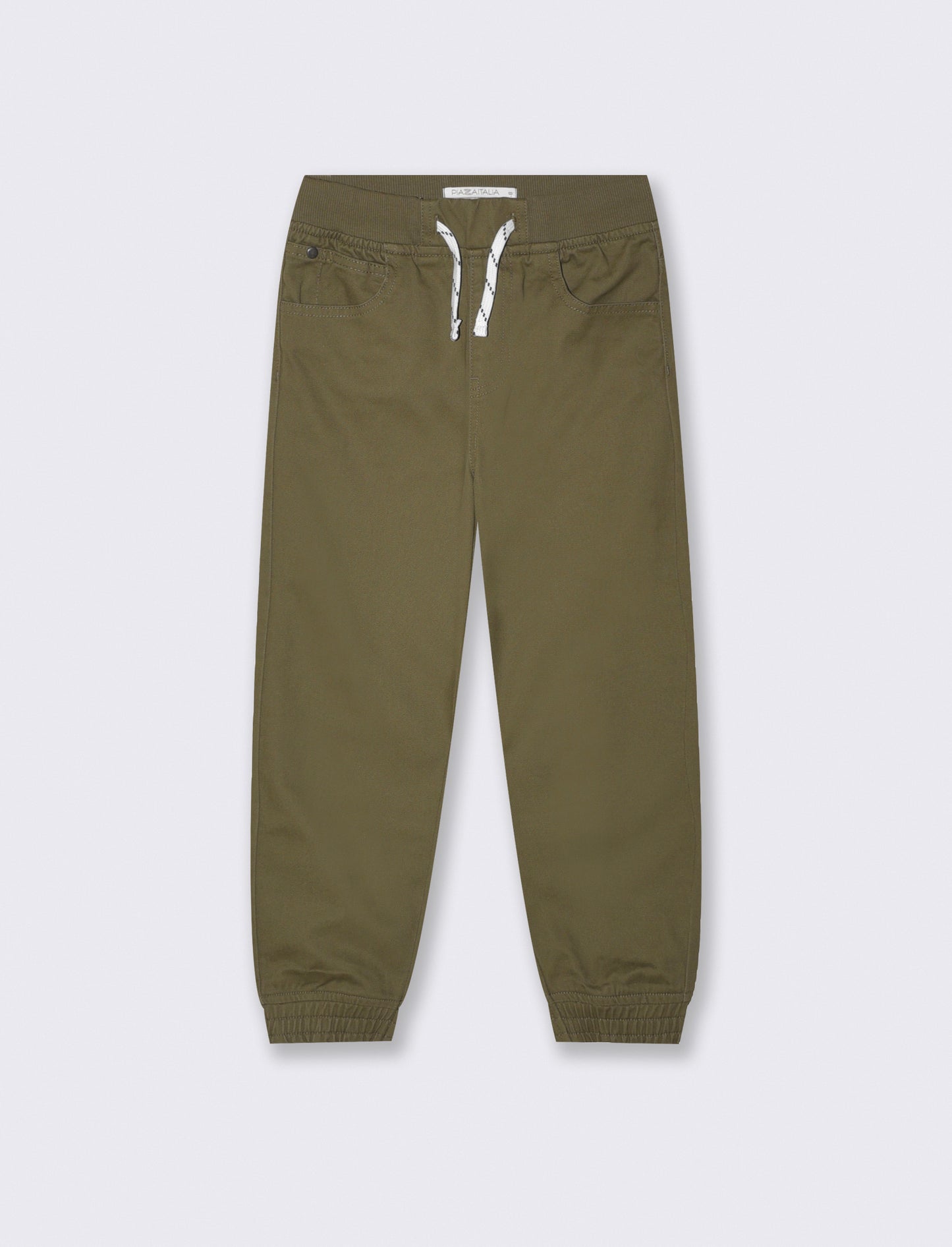 Pantaloni Jogger in Cotone con Coulisse - Verde salvia