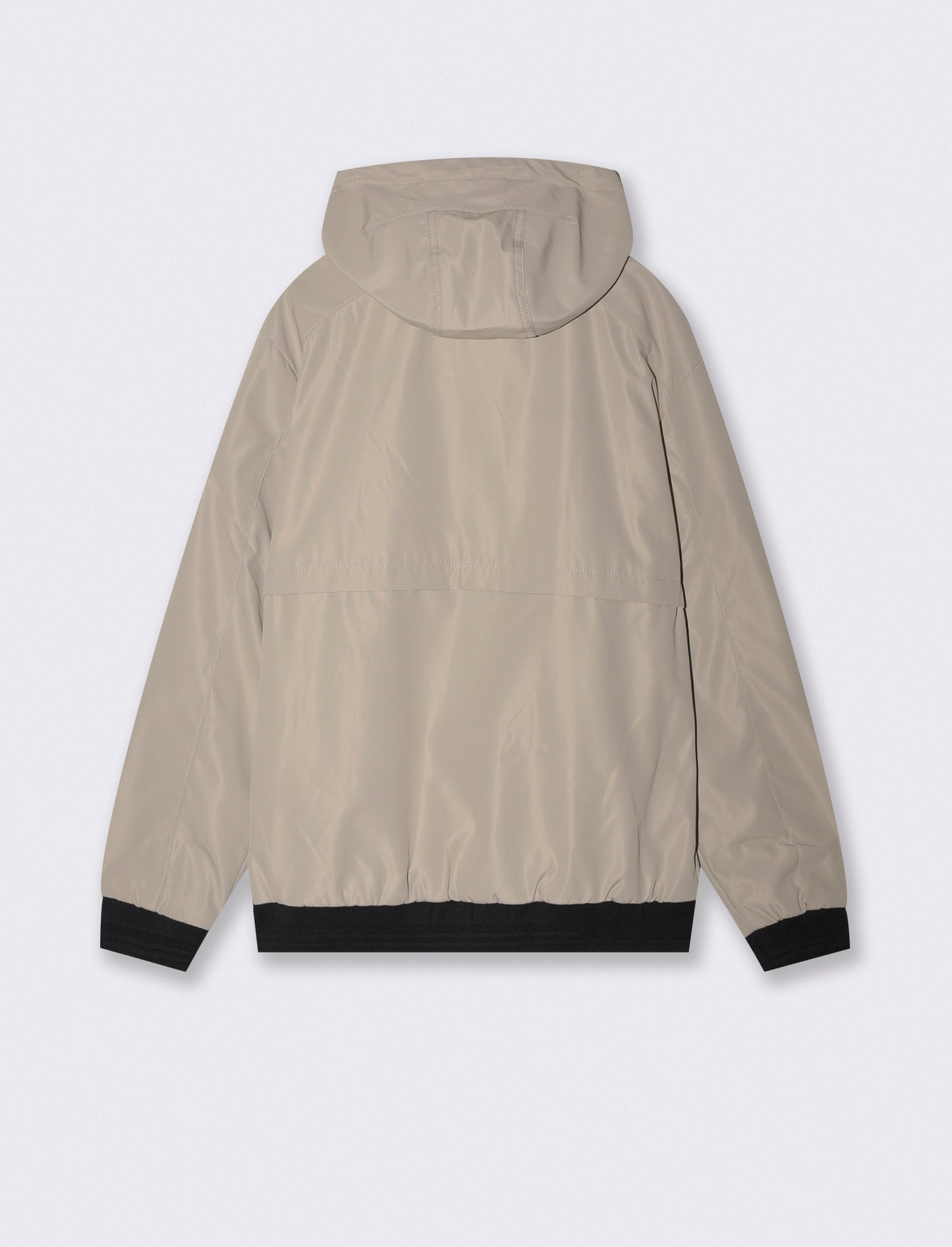 Giubbotto antivento con cappuccio regolabile - Beige