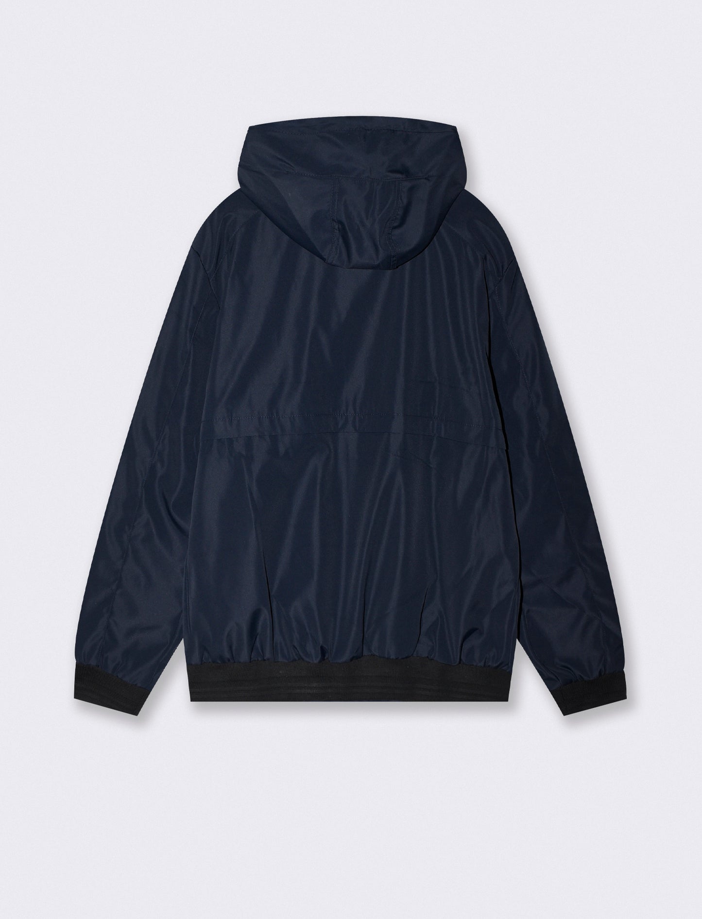 Windproof jacket with adjustable hood - Blue