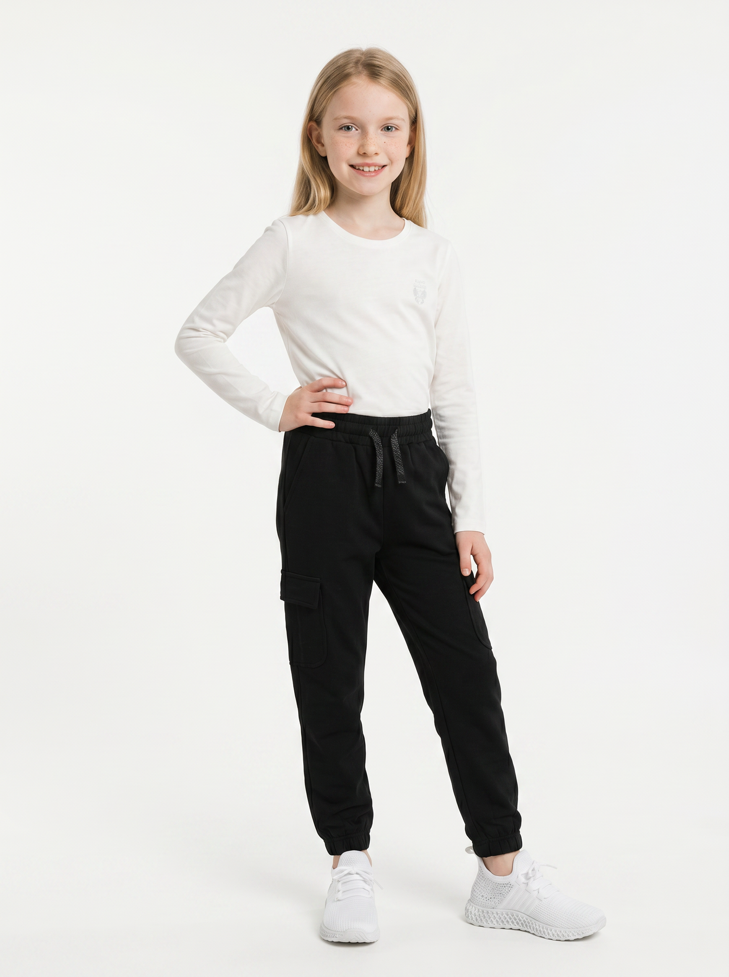 Girls' Fleece Jogger Pants - Black