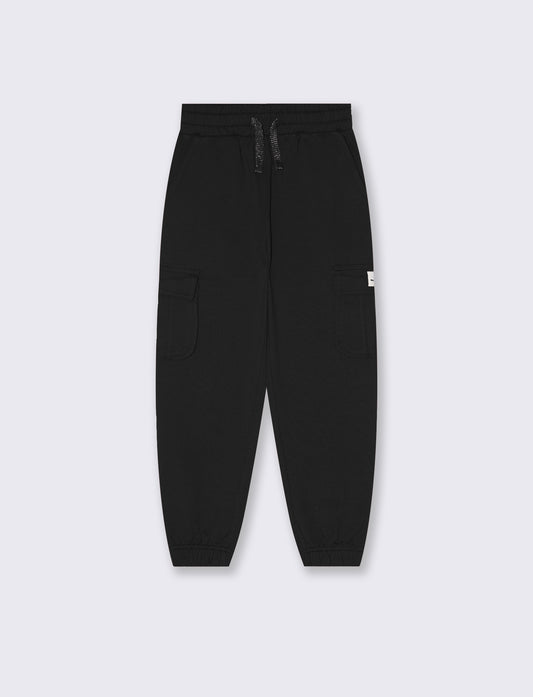 Pantafitness Jogger in felpa per bambina - Nero