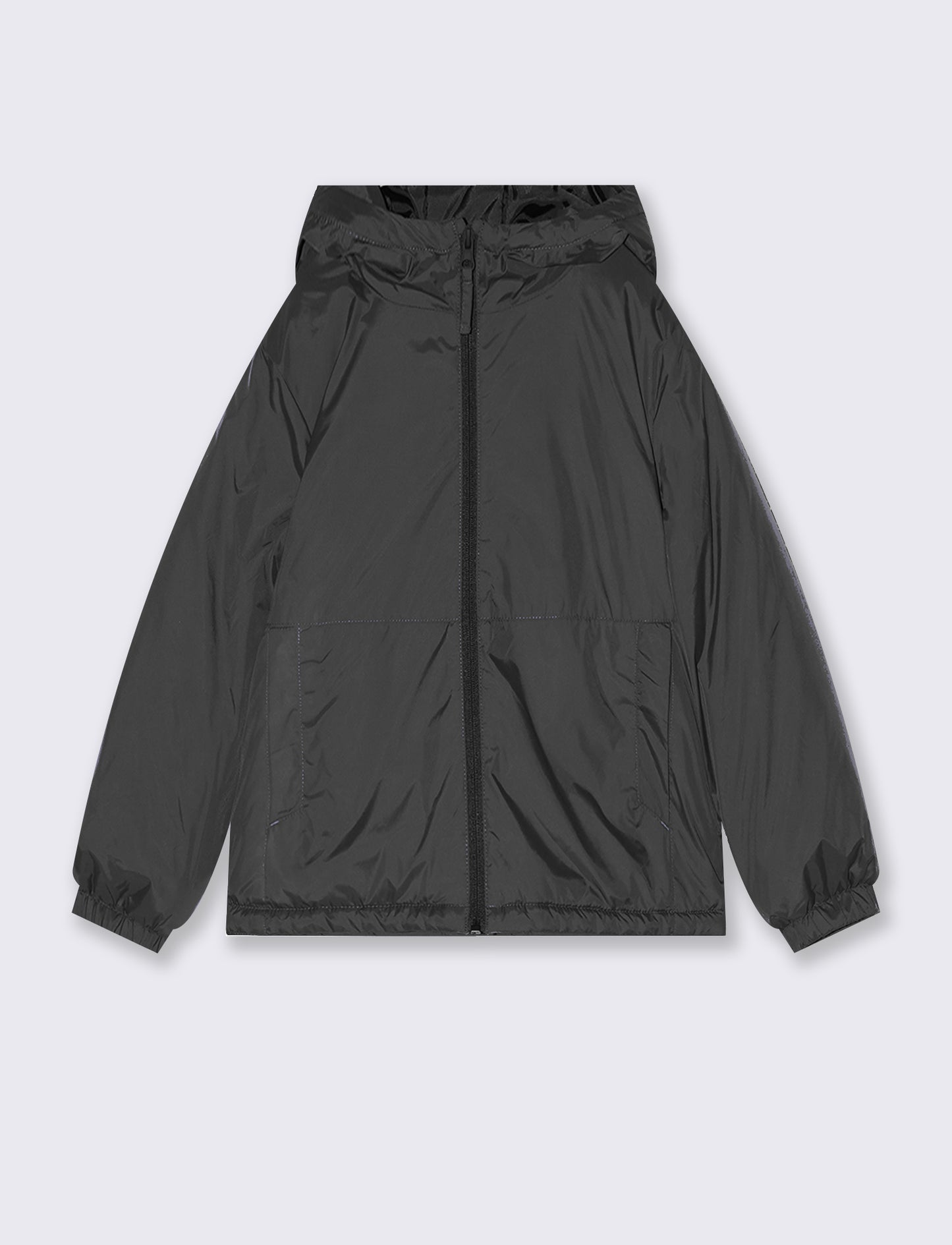 Lightweight jacket with hood and zip - Grey