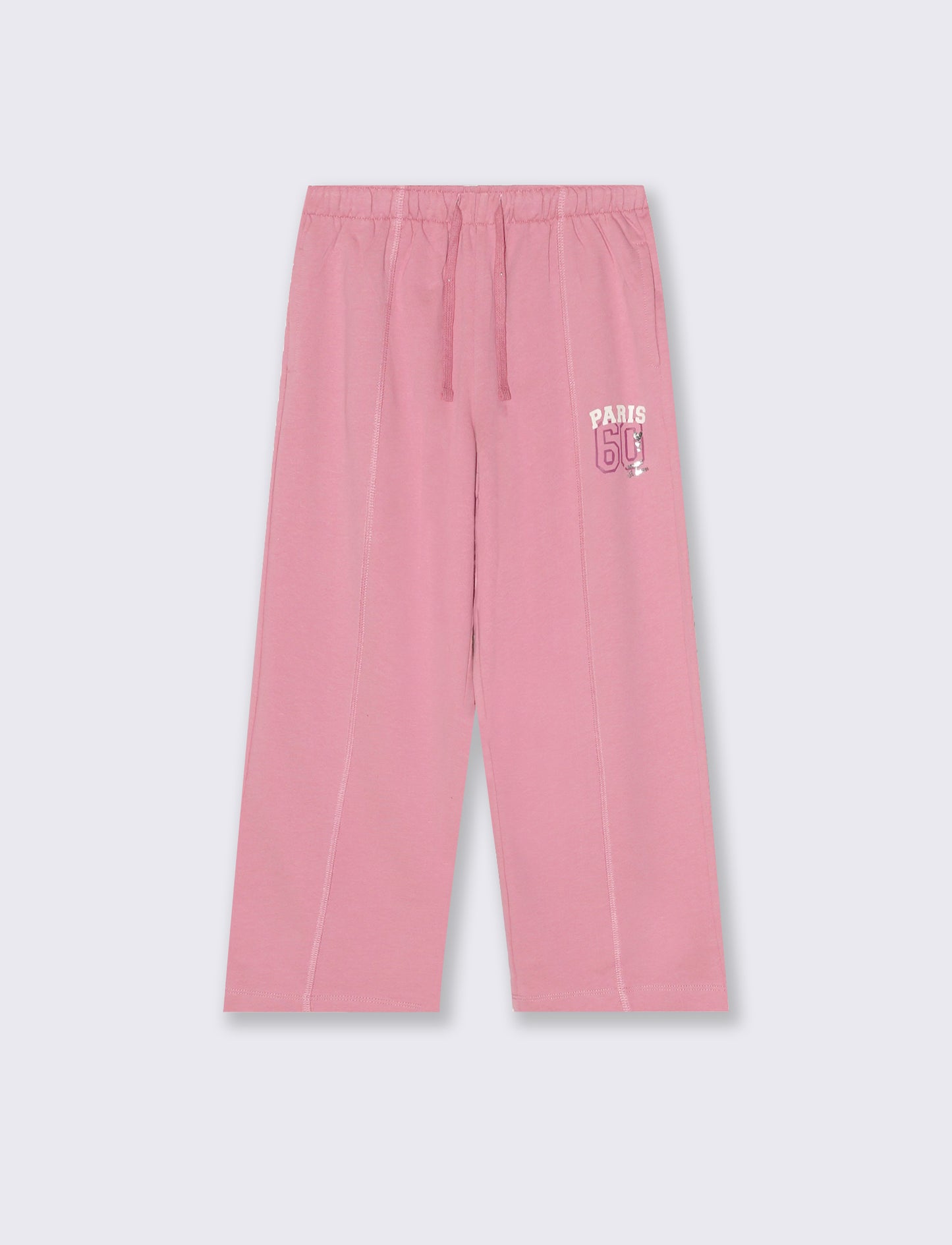 Cotton Jogger Pants for Girls - Pink