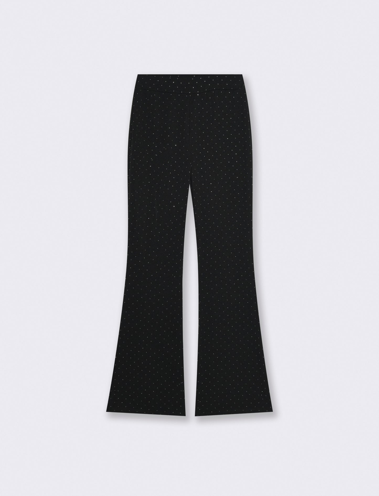 Pantalone strass zampa - Nero
