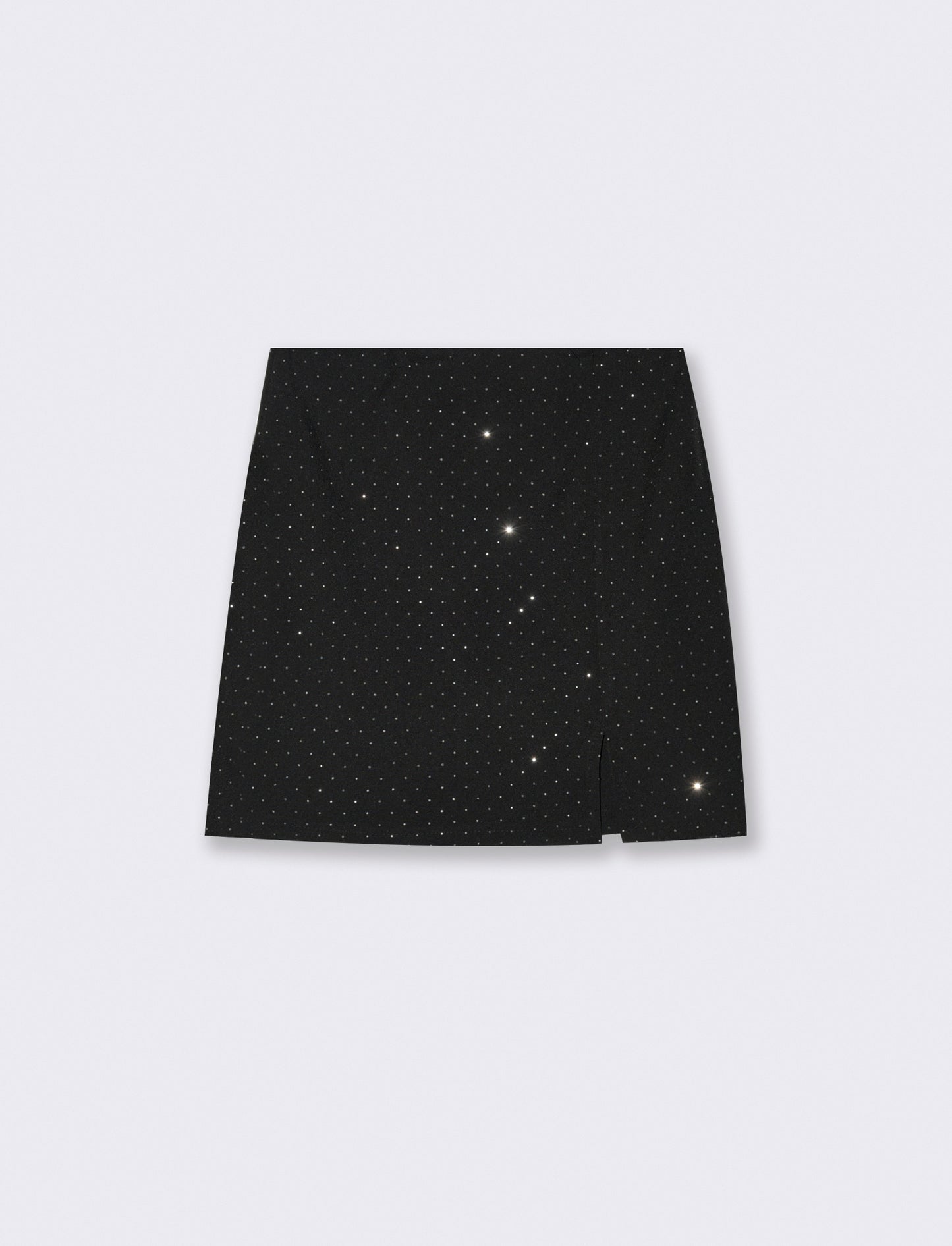Gonna corta con strass - Nero