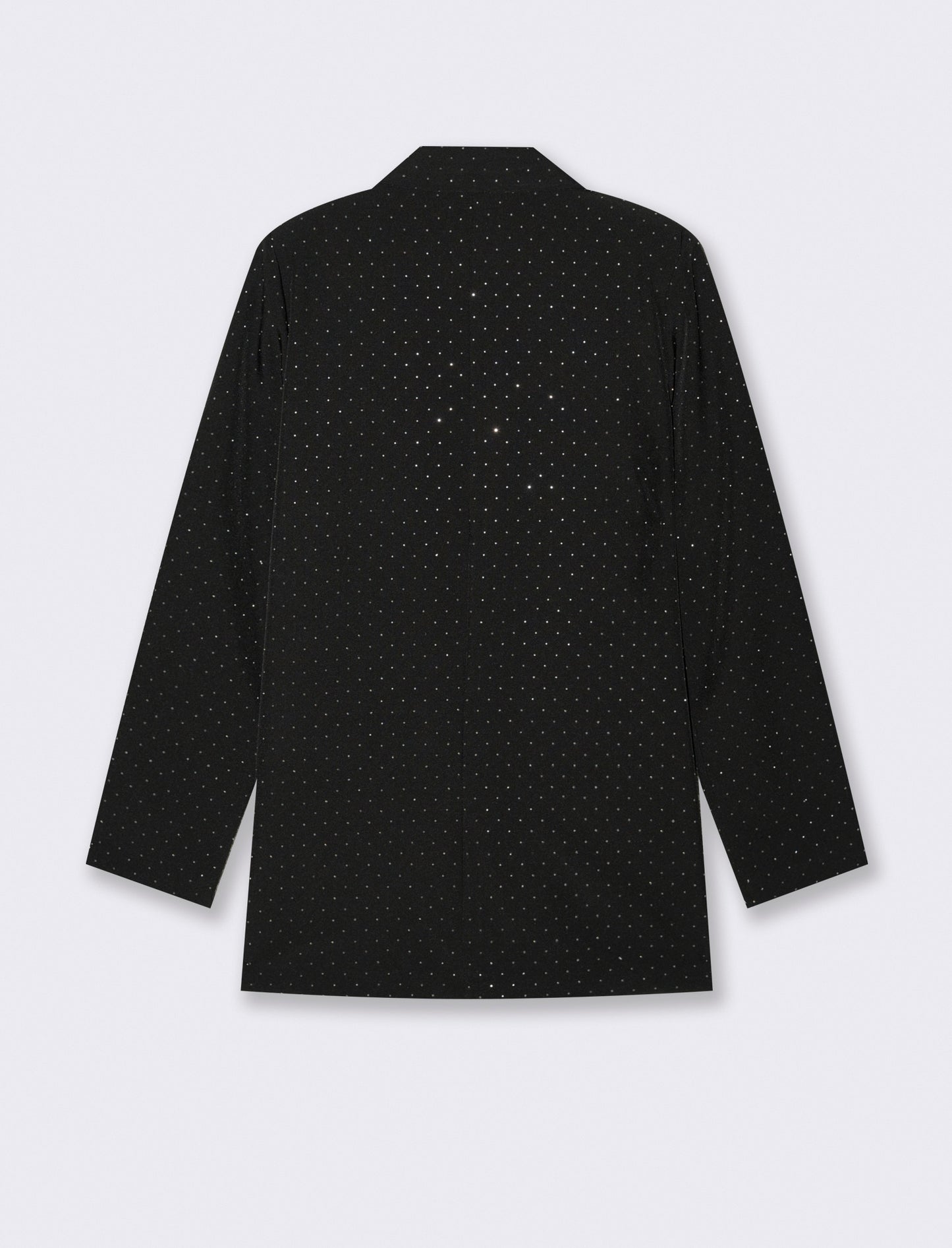 Giacca over con strass - Nero