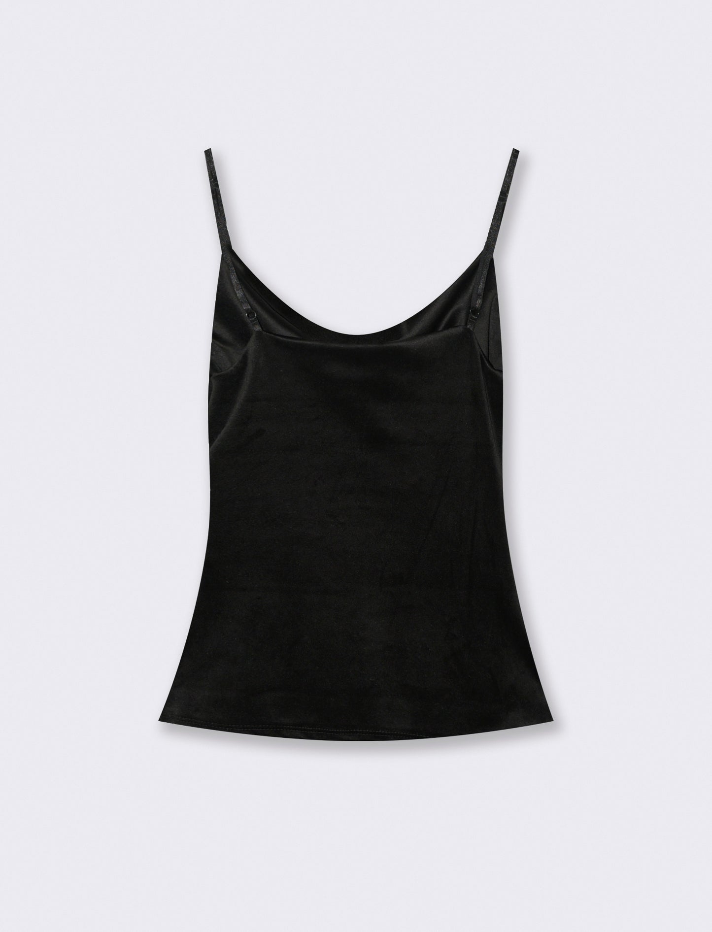 Top con bretelle in ciniglia - Nero
