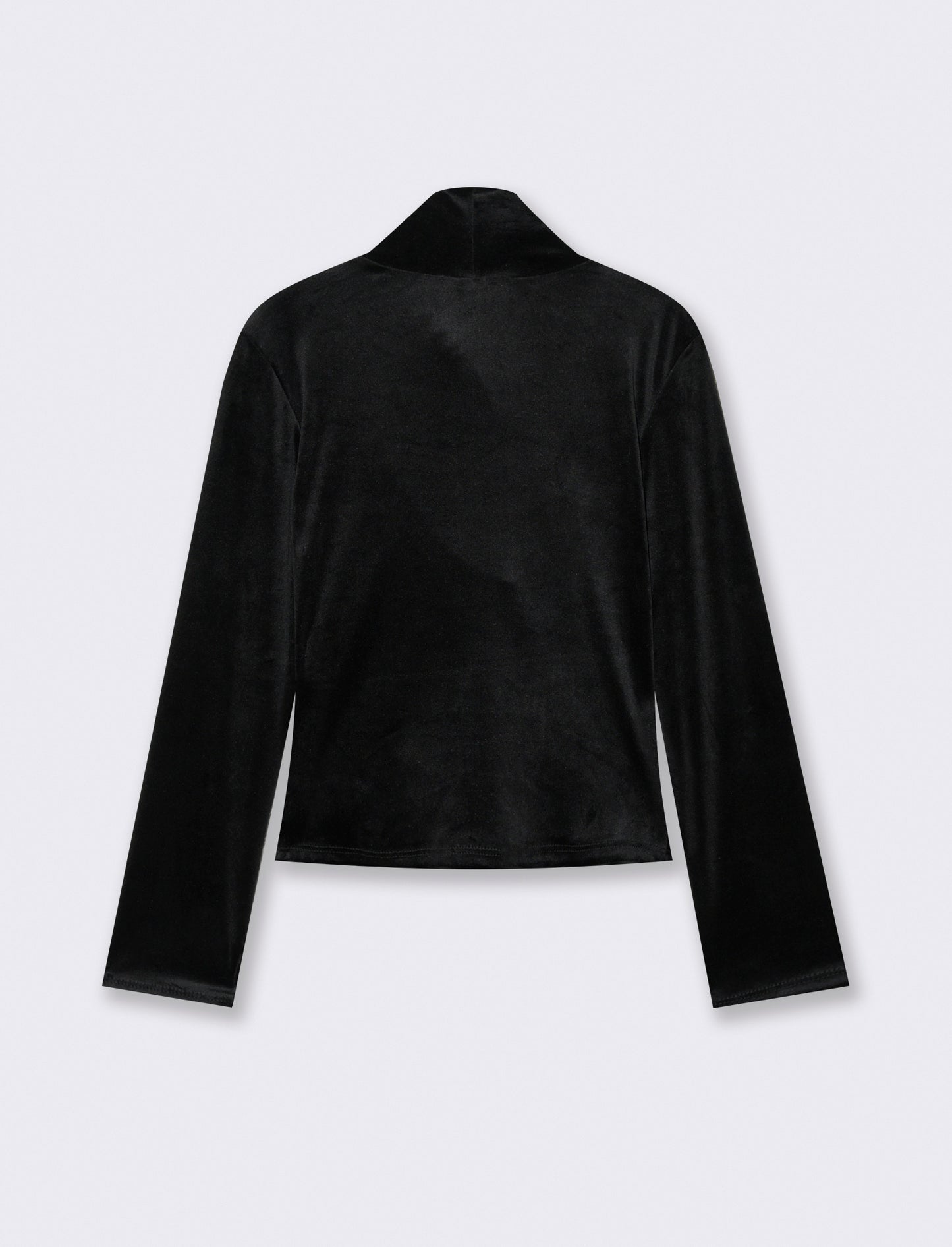 Tshirt manica lunga in ciniglia - Nero