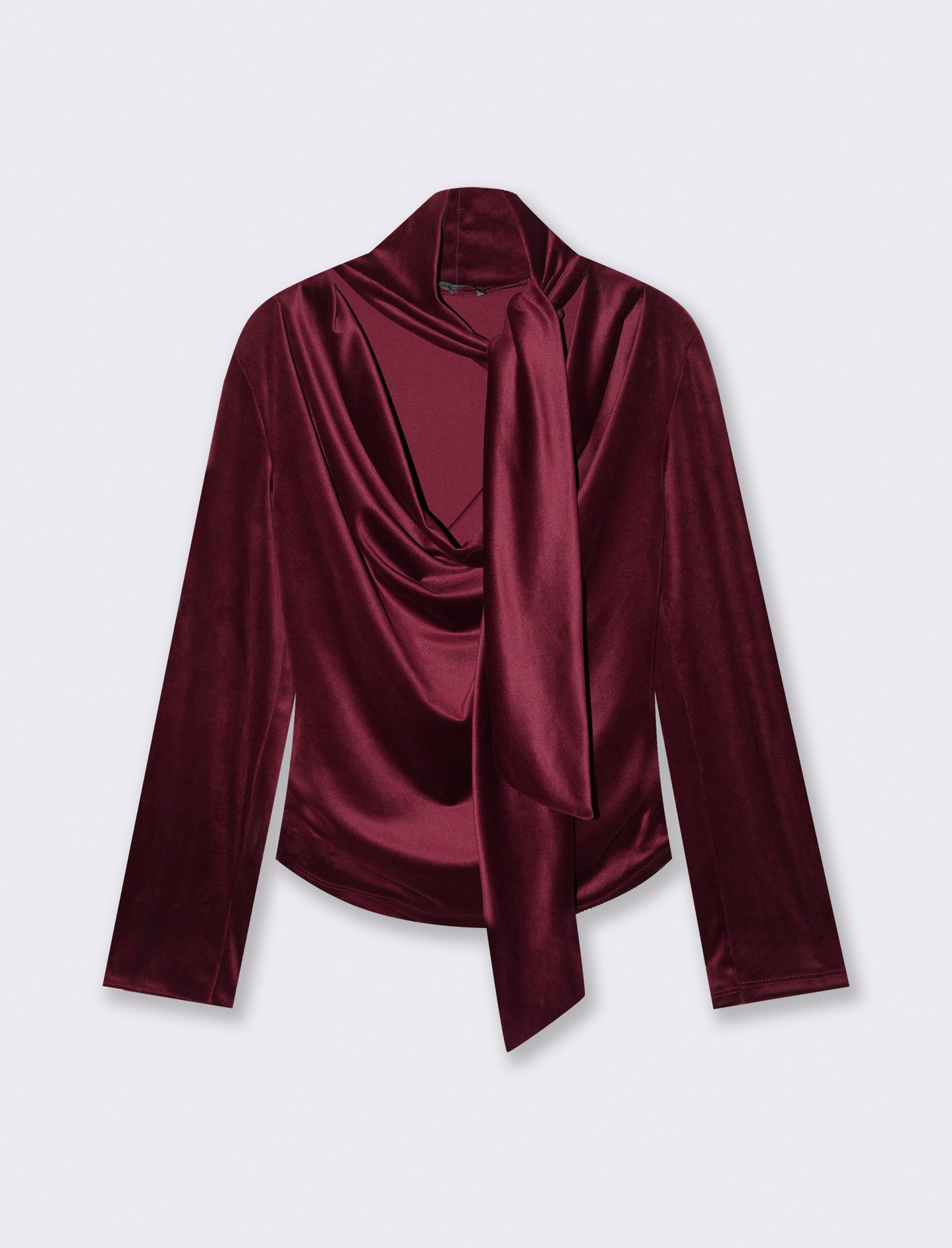 Tshirt manica lunga in ciniglia - Bordeaux