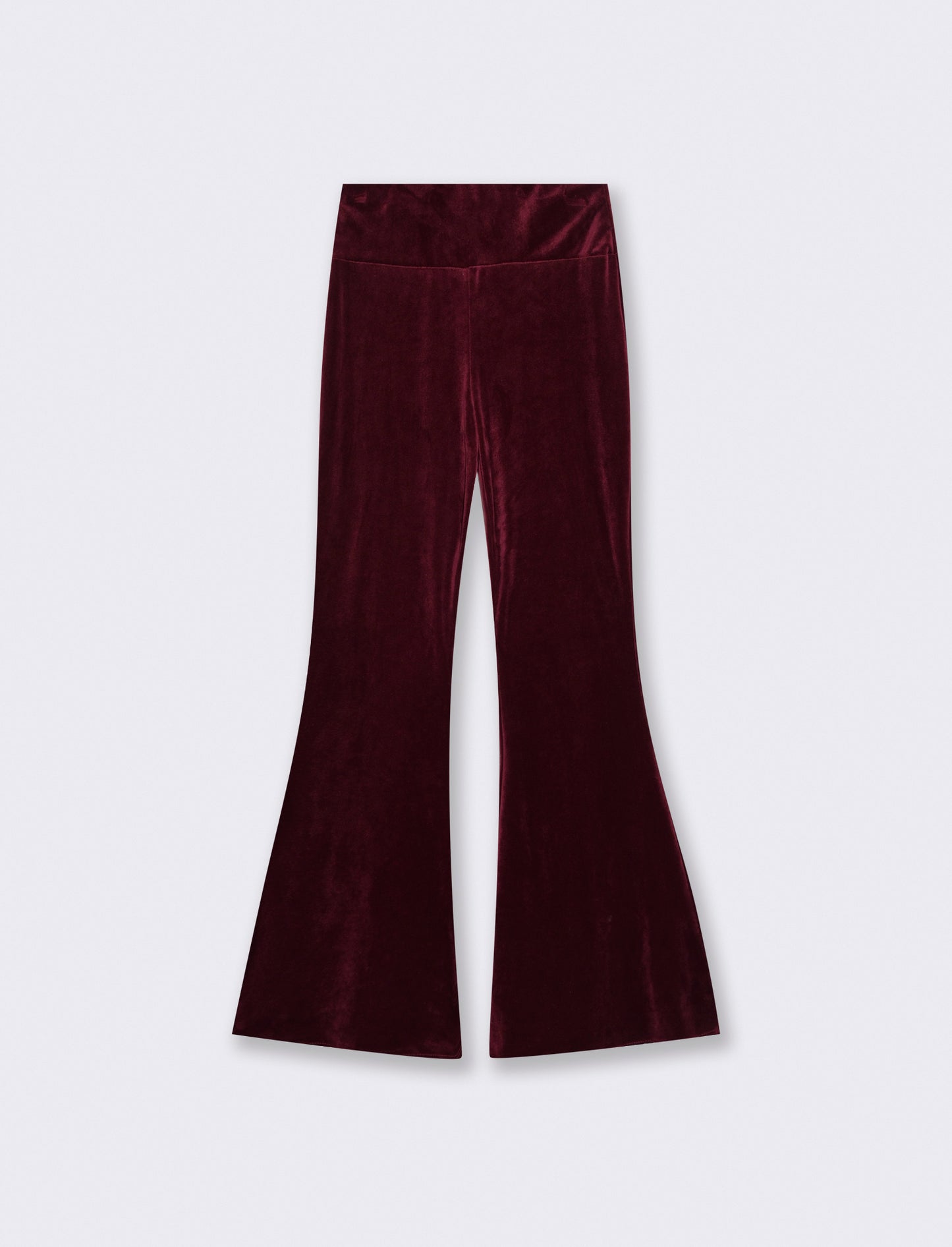 Pantalone zampa in ciniglia - Bordeaux