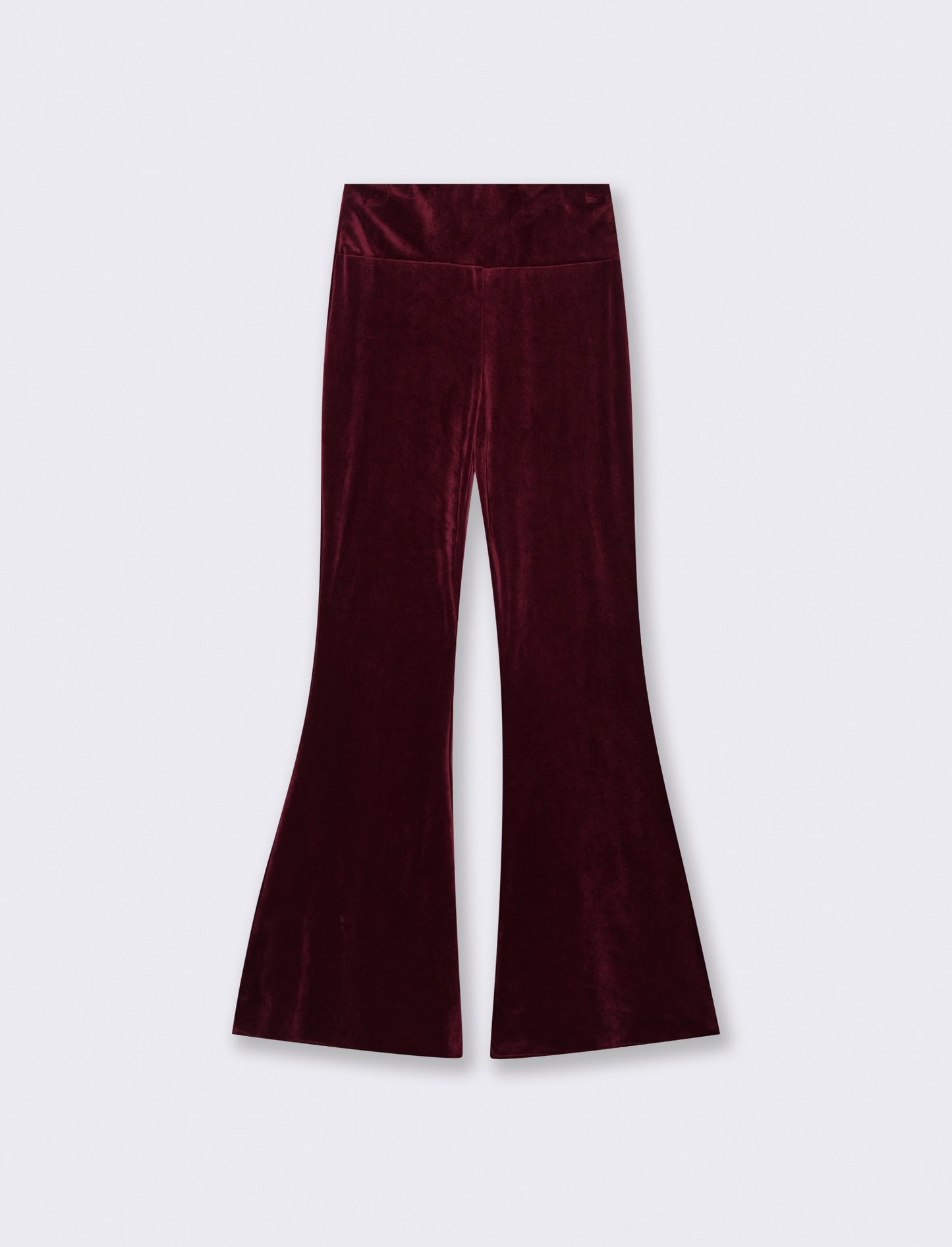 Pantalone zampa in ciniglia - Bordeaux
