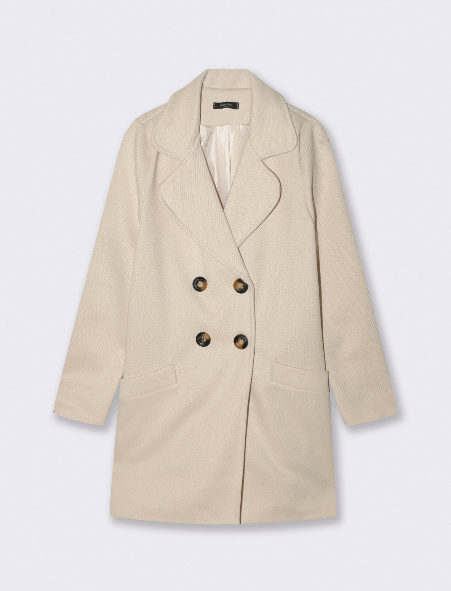 Cappotto doppio petto - Vaniglia