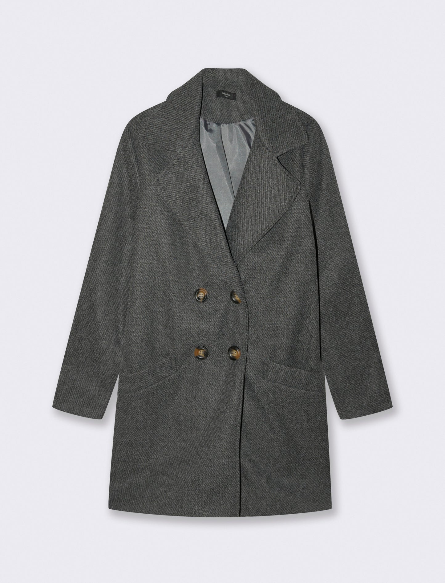 Cappotto doppio petto - Grigio mel.