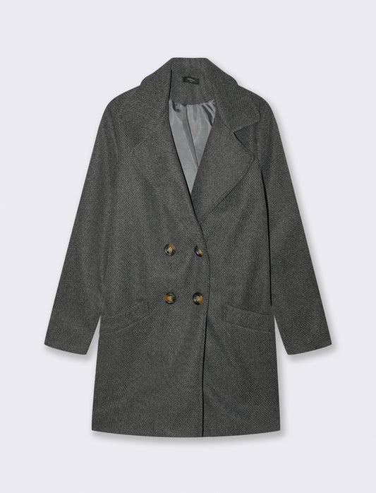 Cappotto doppio petto - Grigio mel.