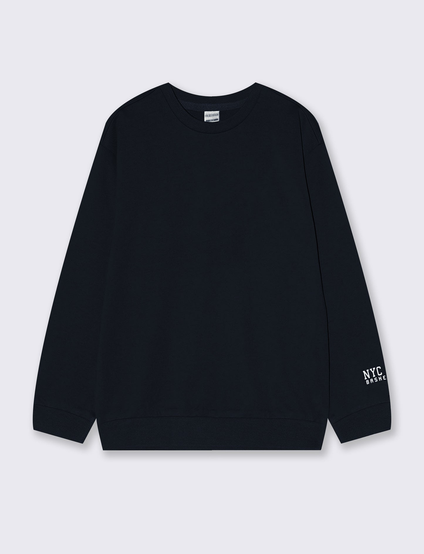 Cotton Crew Neck Sweatshirt for Leisure Time - Blue
