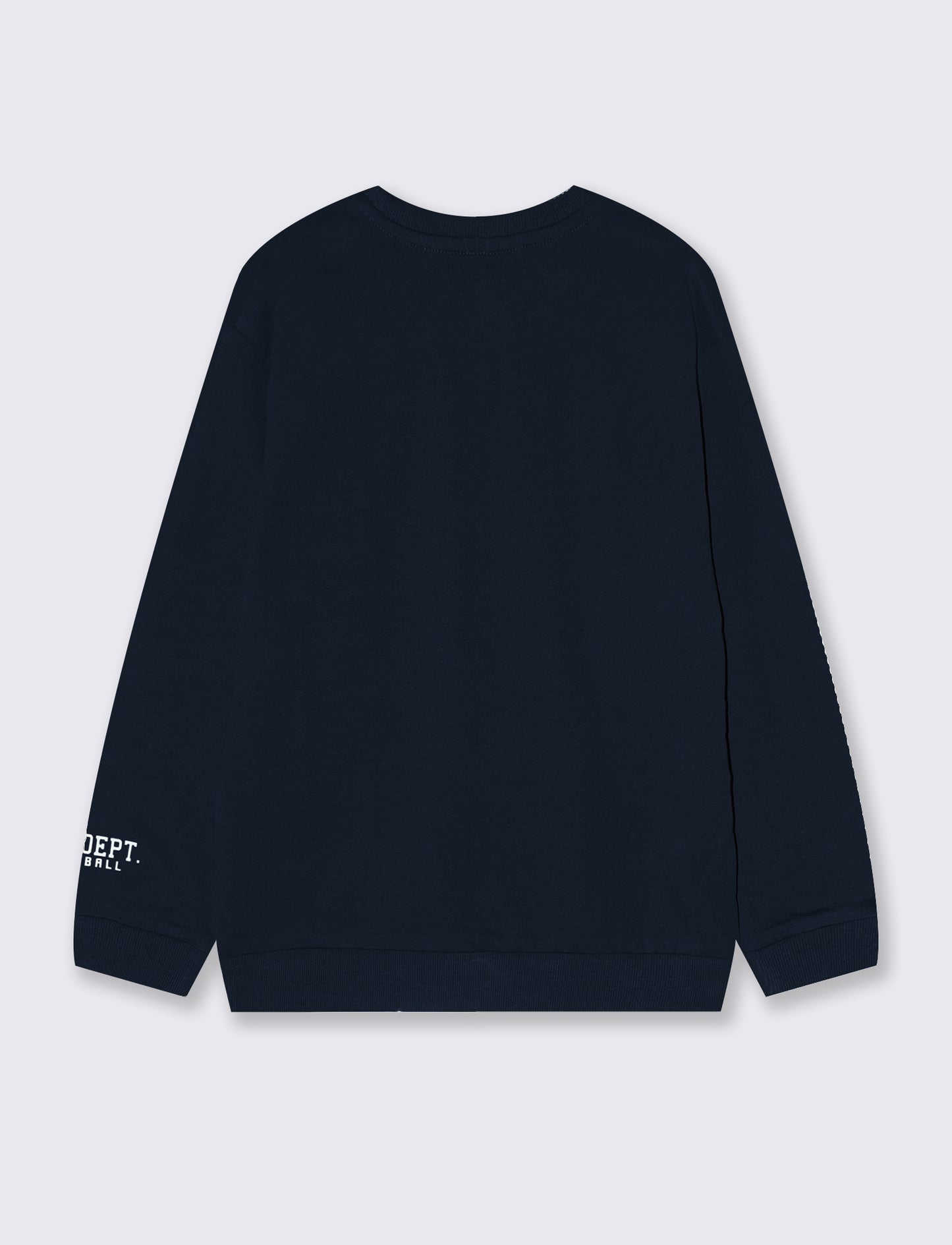 Cotton Crew Neck Sweatshirt for Leisure Time - Blue