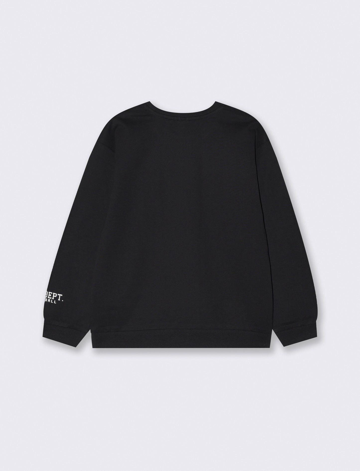 Cotton Crew Neck Sweatshirt for Leisure Time - Black