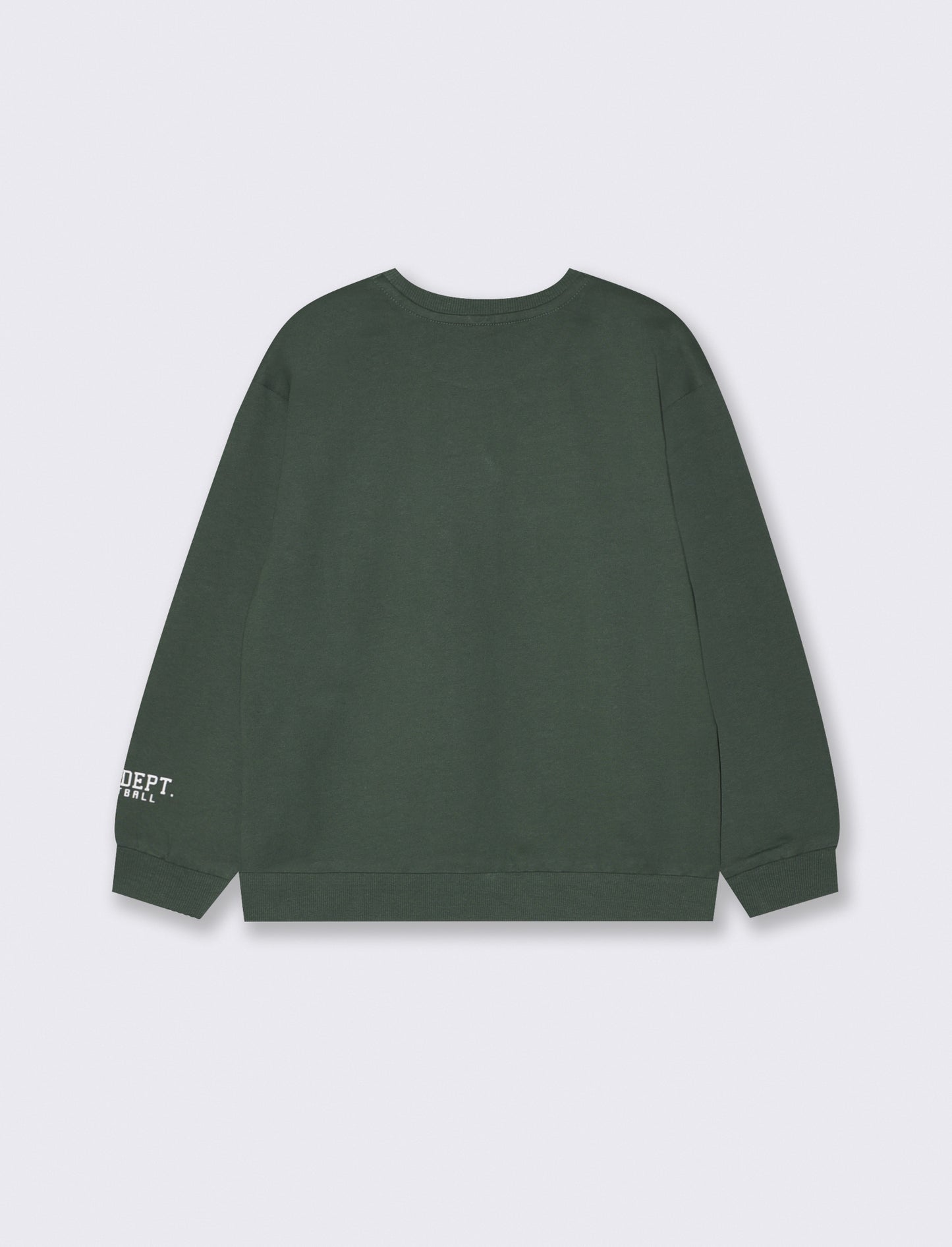 Cotton Crew Neck Sweatshirt for Leisure Time - Green