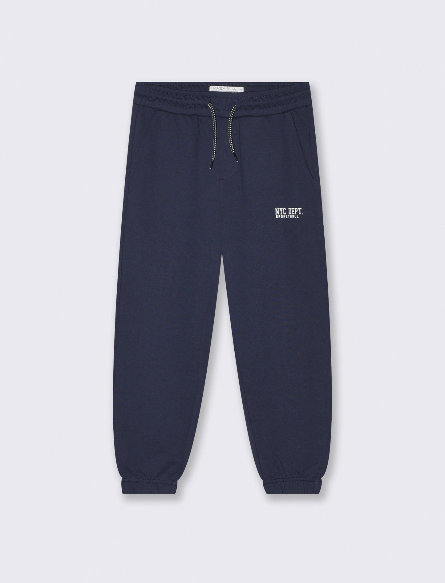 Sweatpants with drawstring and patch - Blue