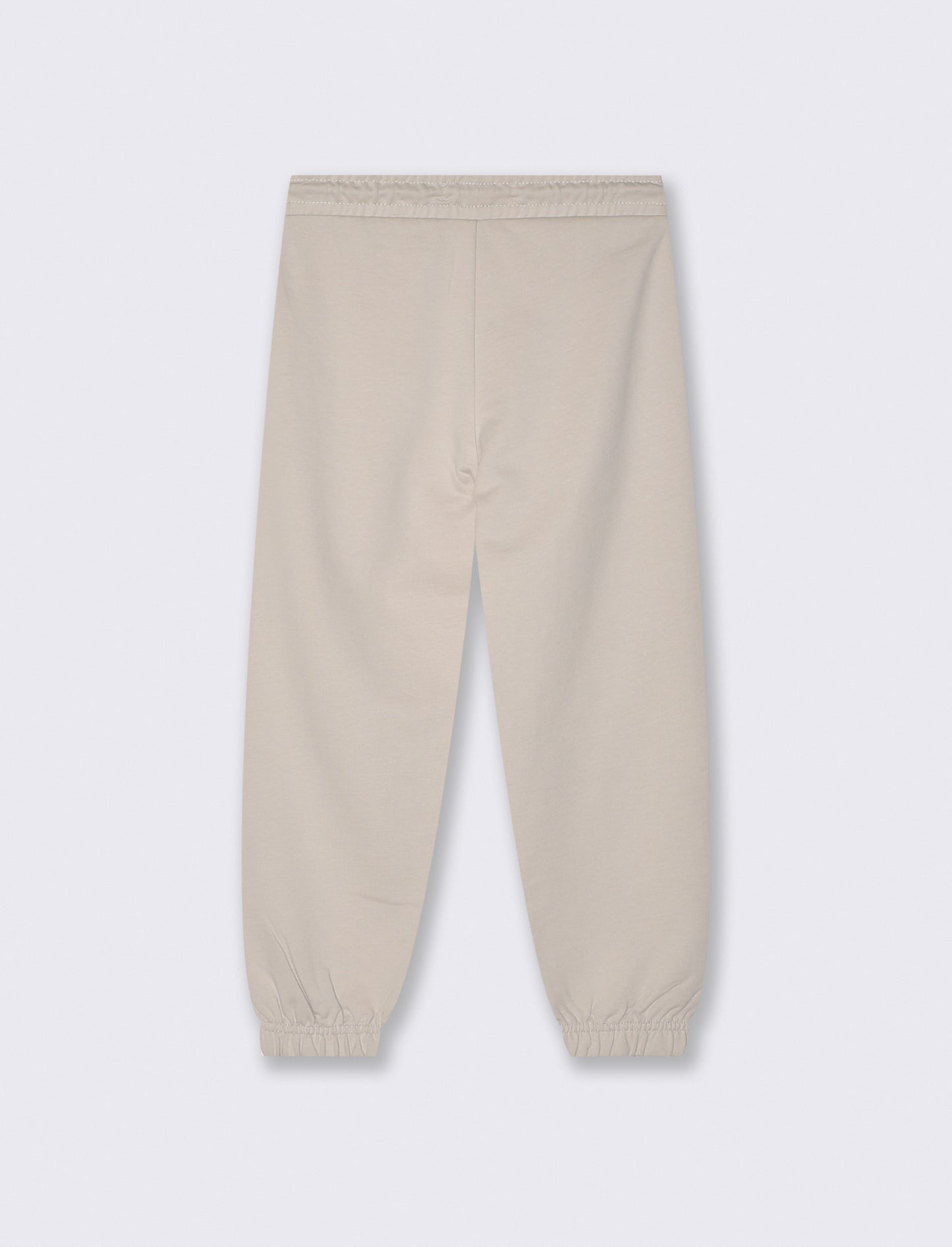 Jogger in felpa con coulisse e patch - Beige