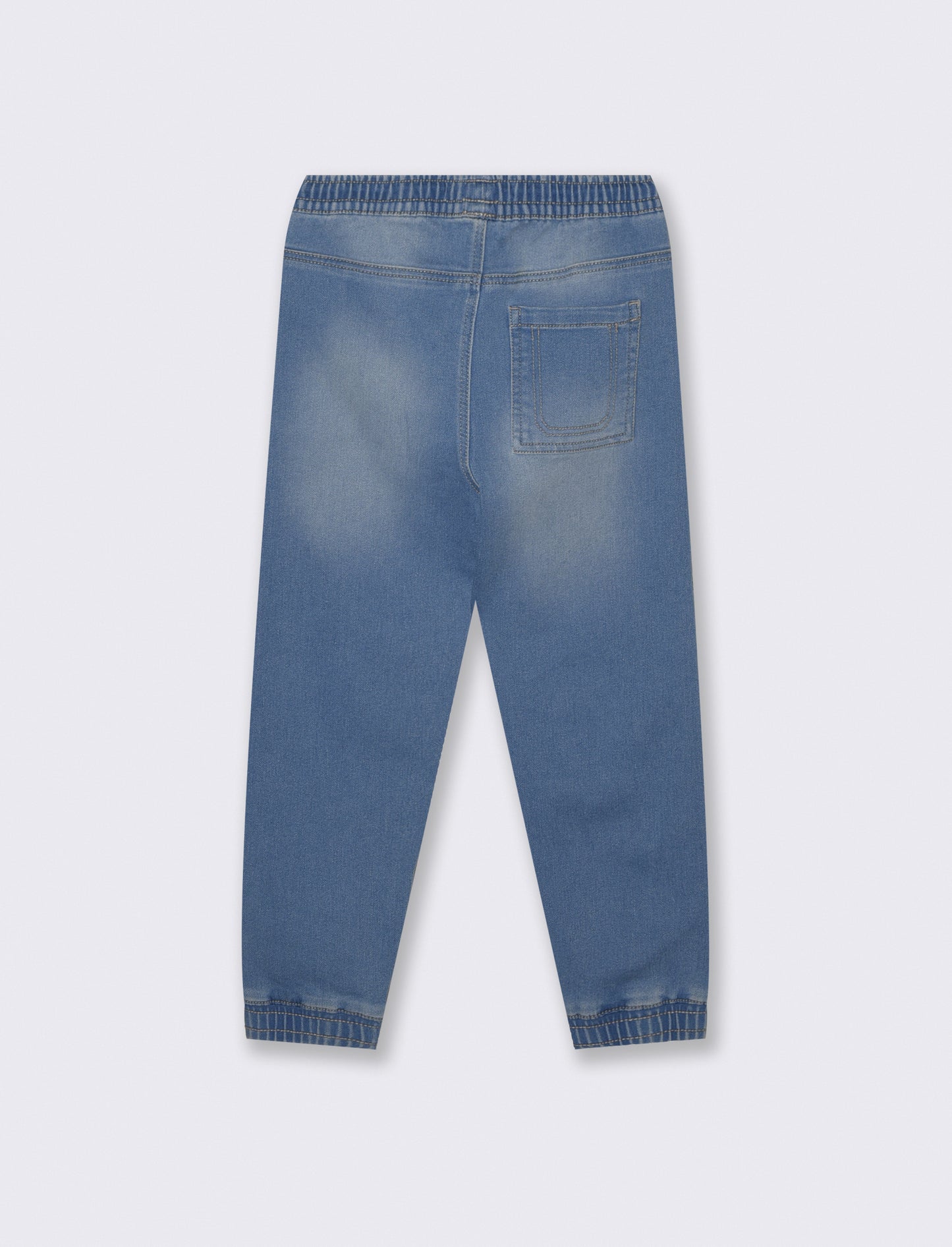 Jogging in denim with elasticated waistband - Blue