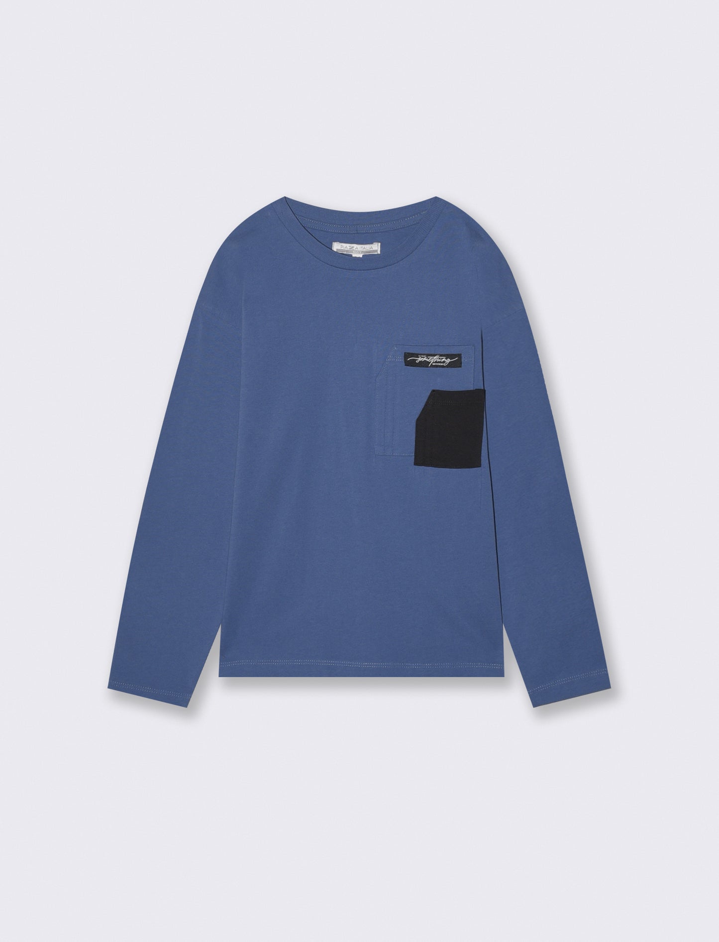Versatile Cotton Double Pocket T-shirt - Blue