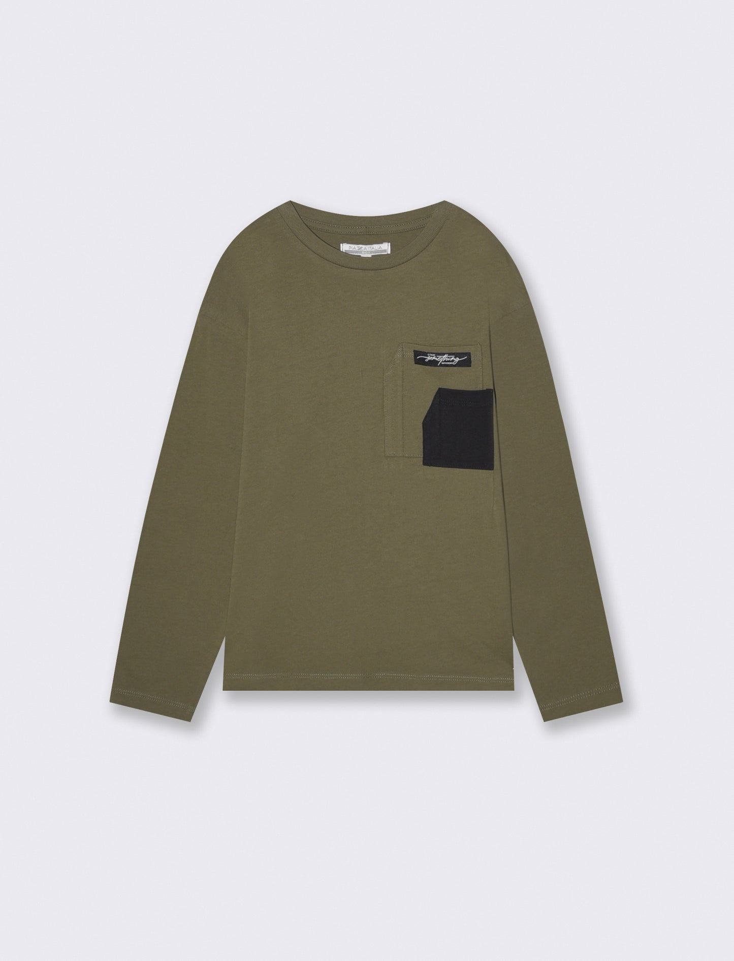 T-shirt Doppio Taschino Cotone Versatile - Verde militare