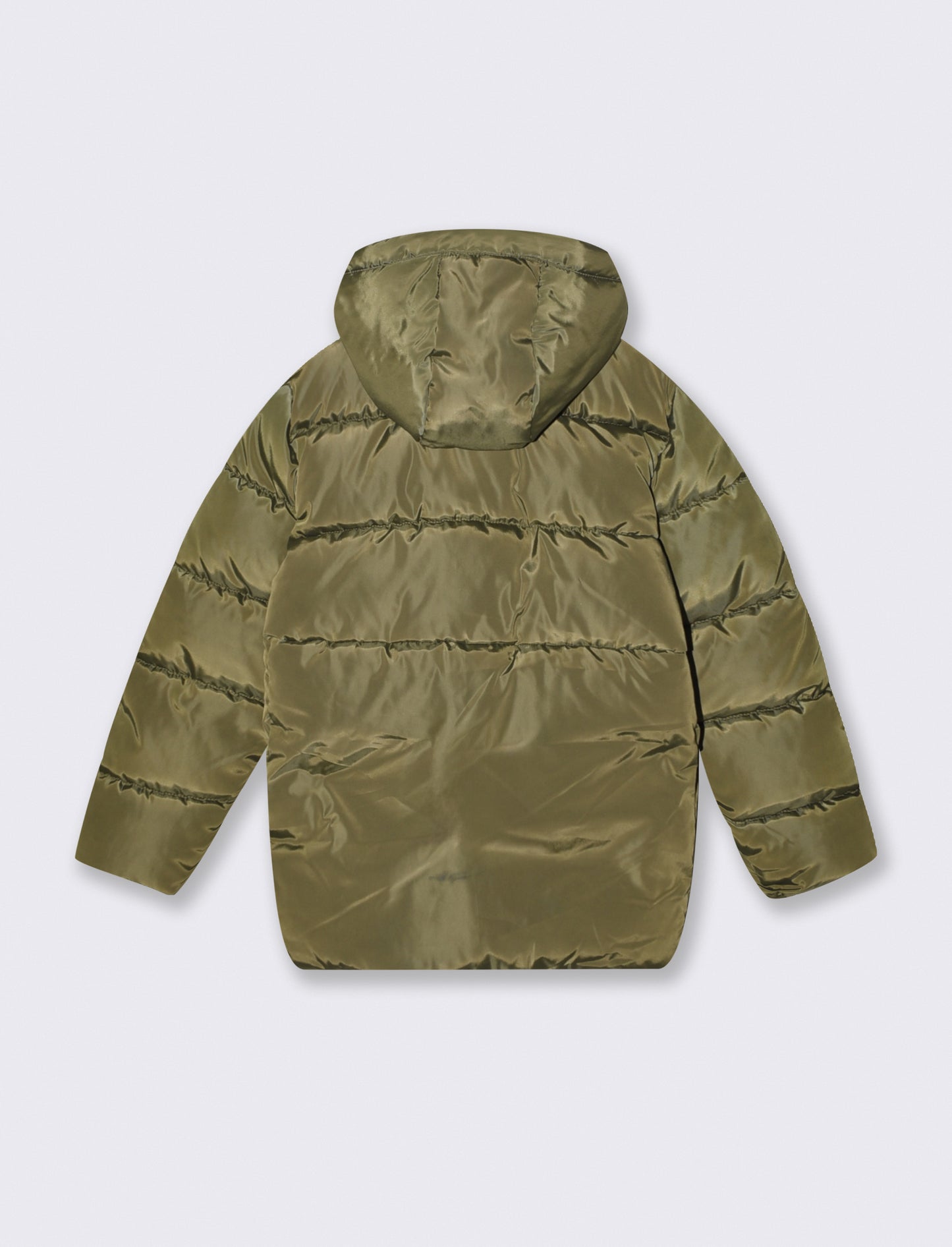 Padded jacket with hood and pocket - Green